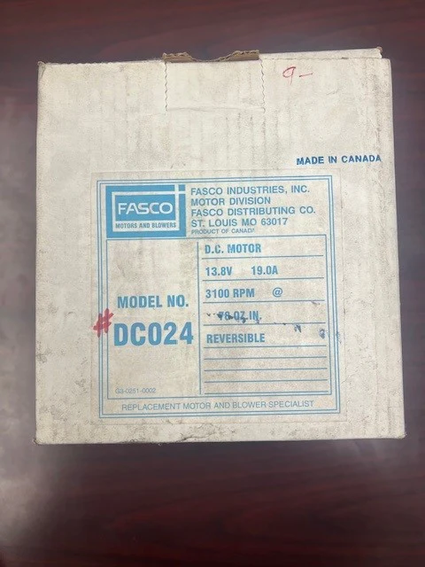 DC Motor 13.8 VDC, 19.0 Amps, 3100 RPM, Reversible - Image 3