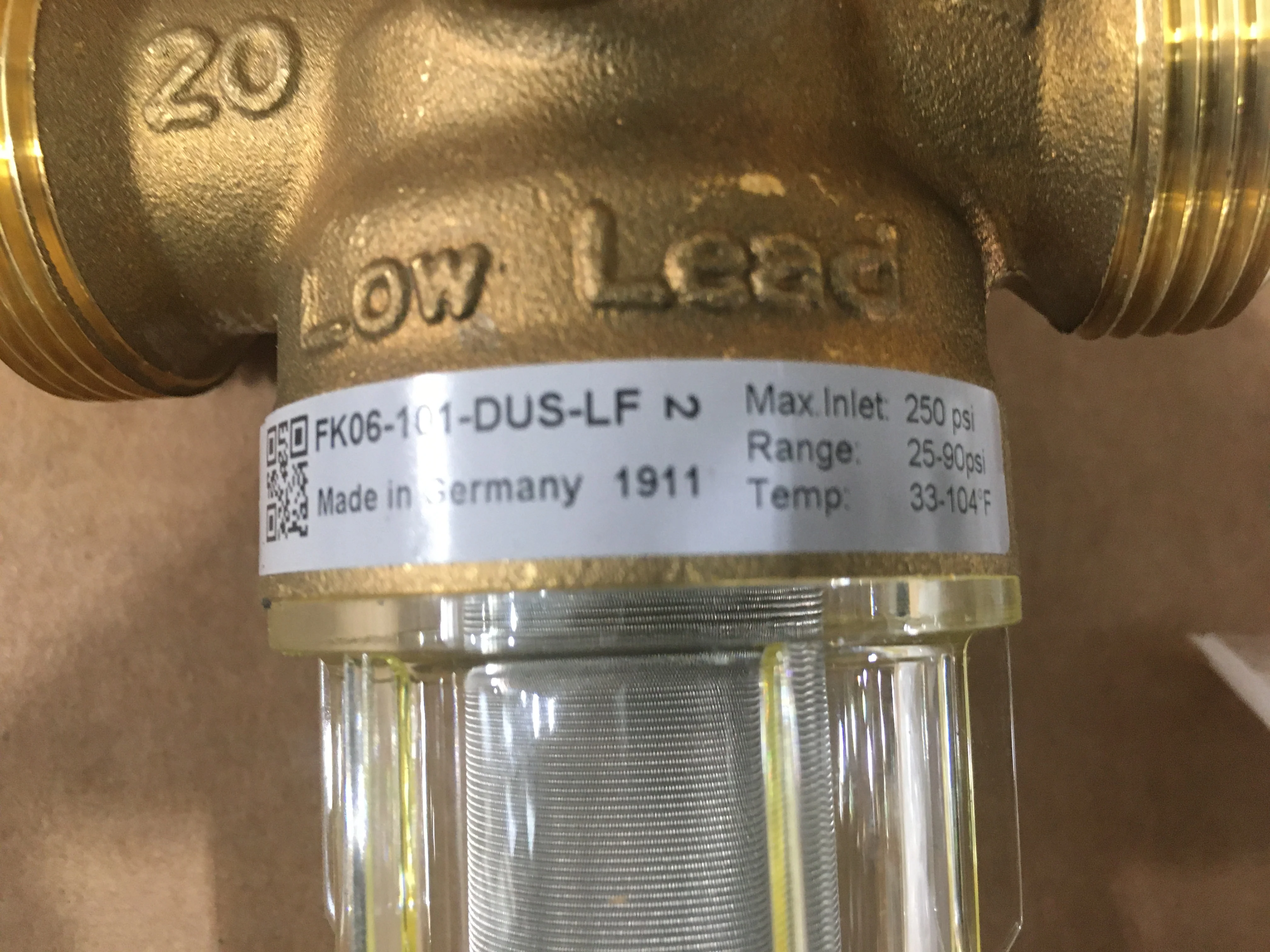 Dialset Low Lead Pressure Regulating Filter Combination - Image 2