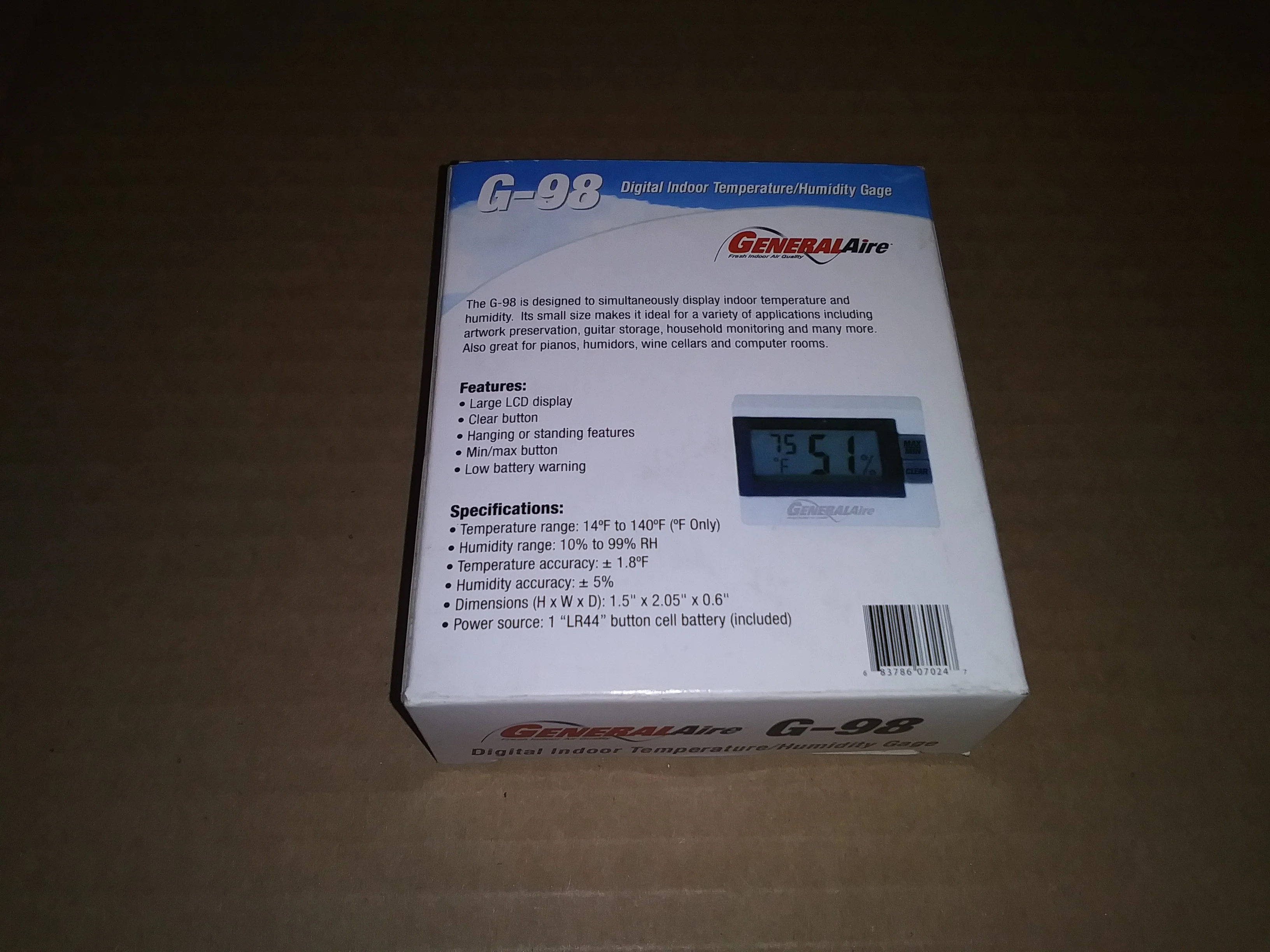 Digital Indoor Temperature/Humidity Gage - Image 3