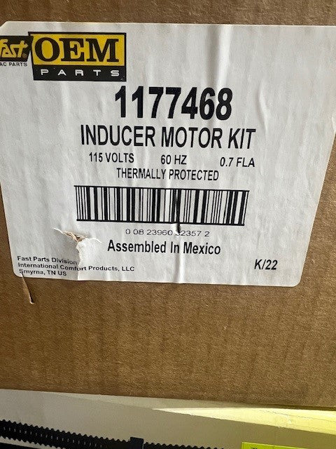Draft Inducer Motor 1/25 Hp, 115/60 V, 3200/2400 RPM, 1.3/1.5 Amps - Image 6