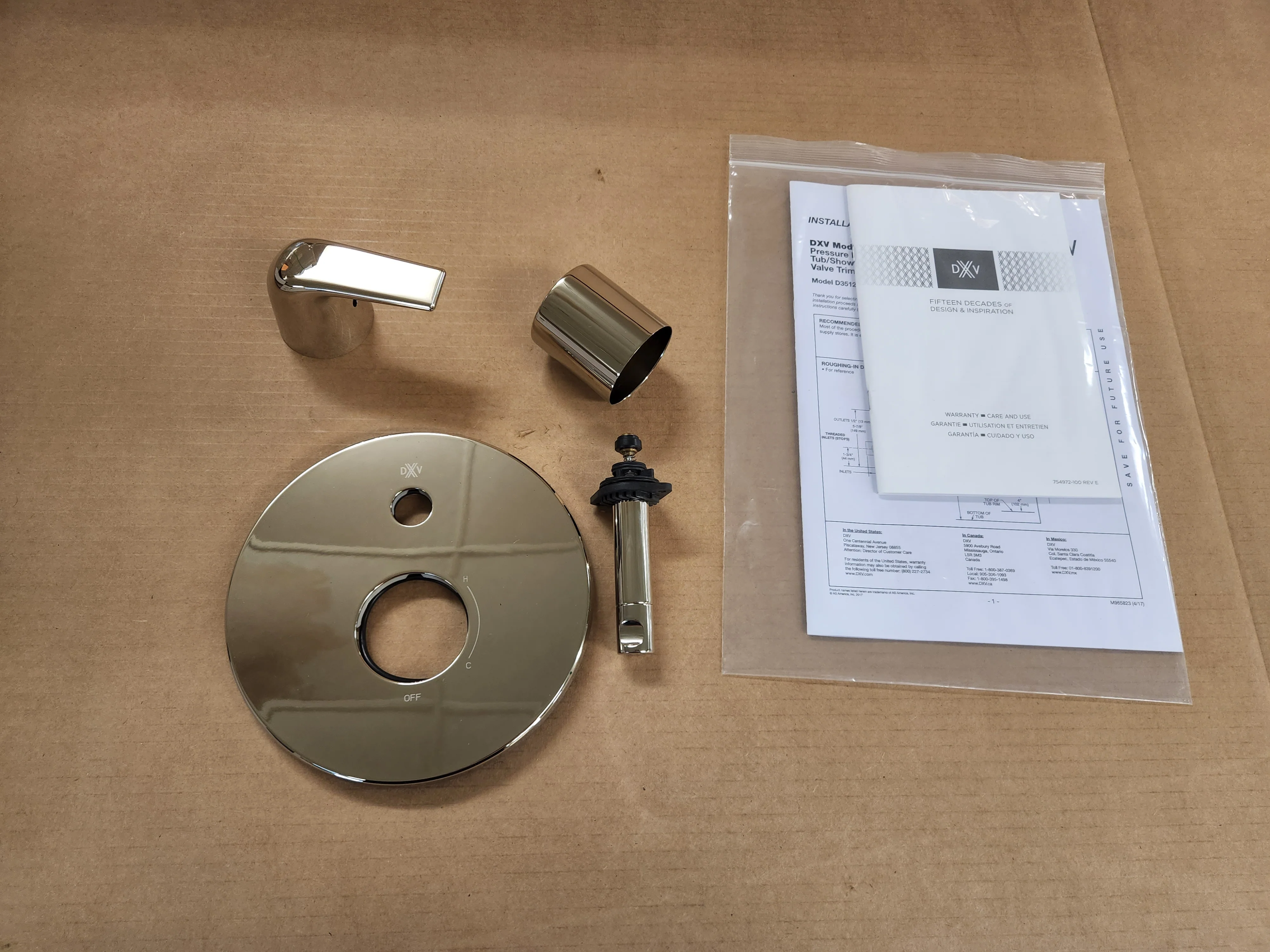 DXV Modulus Platinum Nickel Bath Tub/Shower Trim with Diverter - Image 2