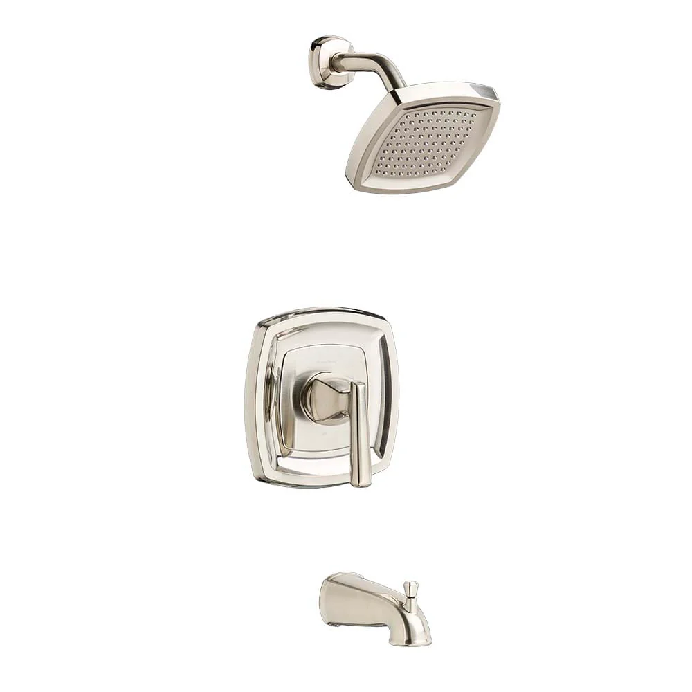 Edgemere Bath/Shower Trim Kit; 2.5 GPM, Brushed Nickel, Less Valve