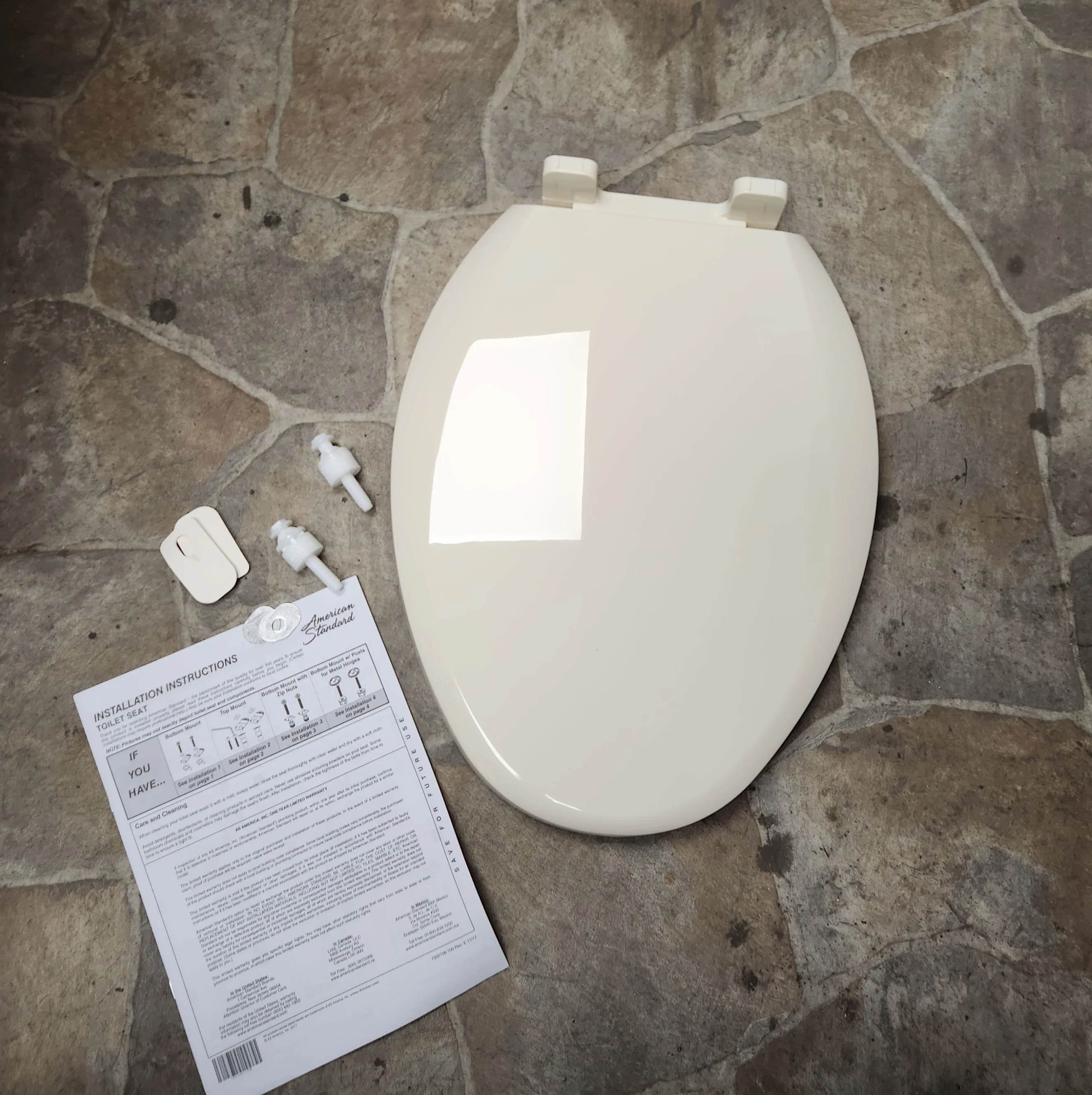 Elongated Toilet Seat Slow Close Bone - Image 2