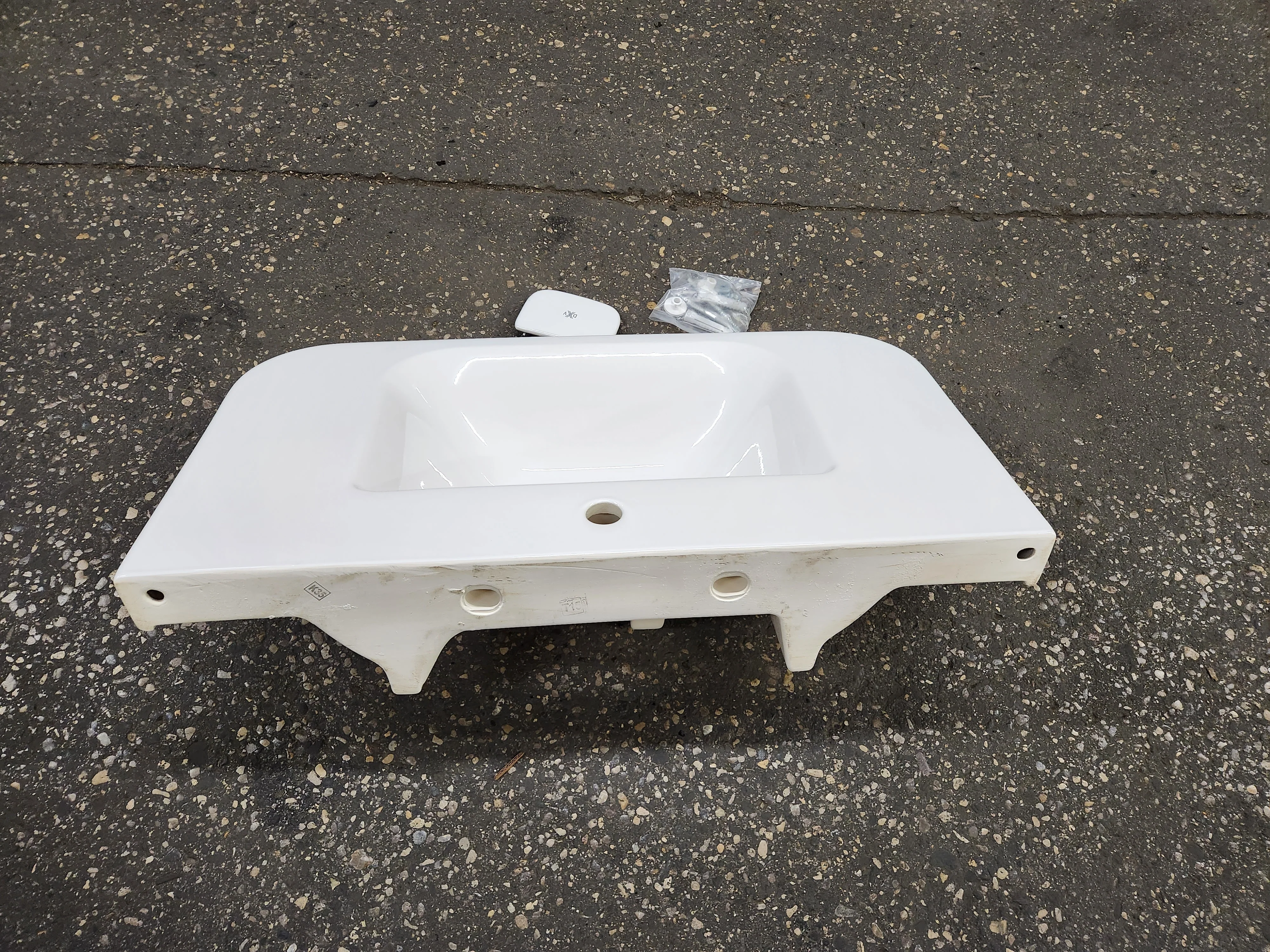 Equility 33 1/2" Rectangular Wall Mounted Bathroom Sink with Overflow - Image 2