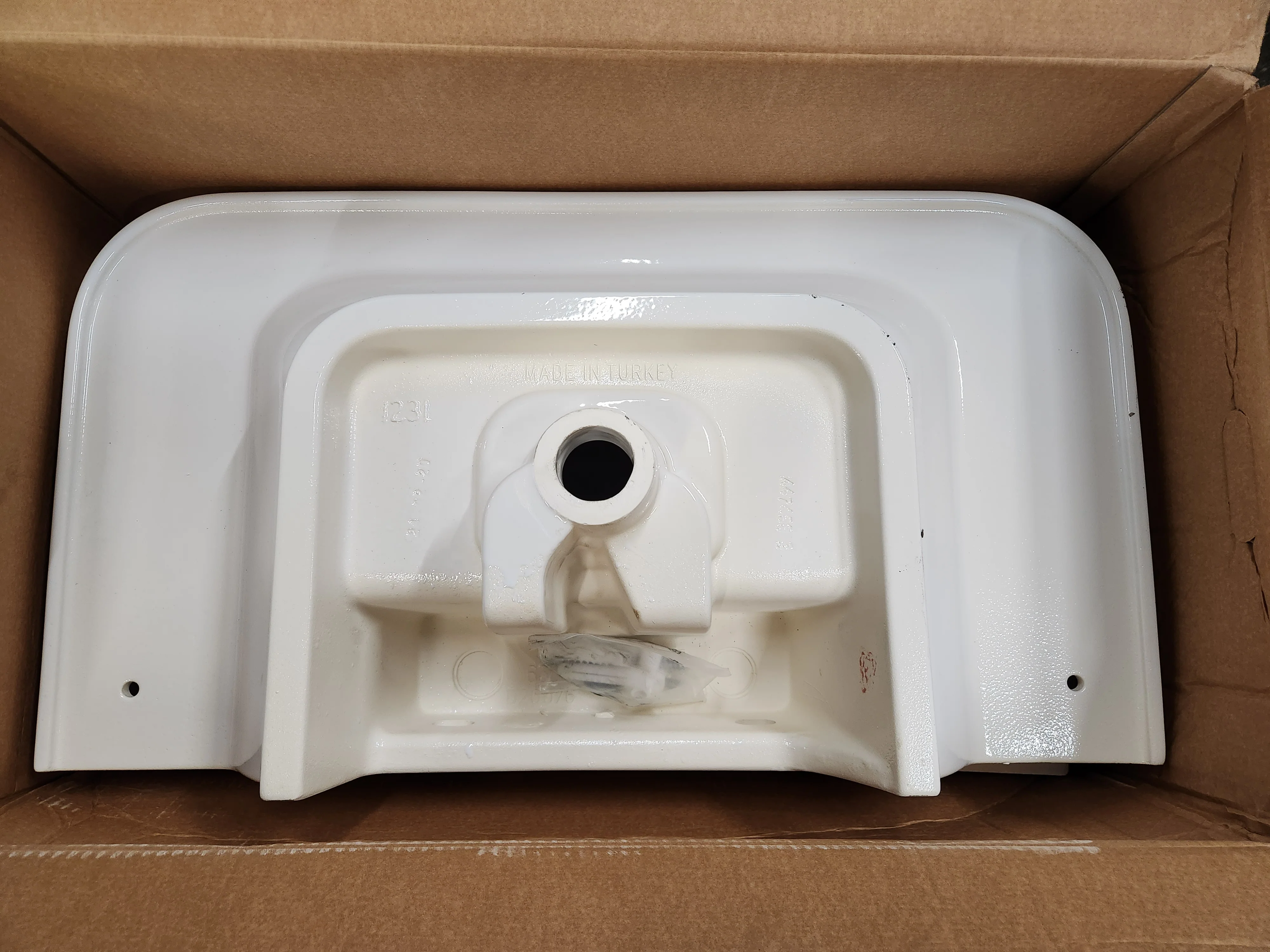 Equility 33 1/2" Rectangular Wall Mounted Bathroom Sink with Overflow - Image 3