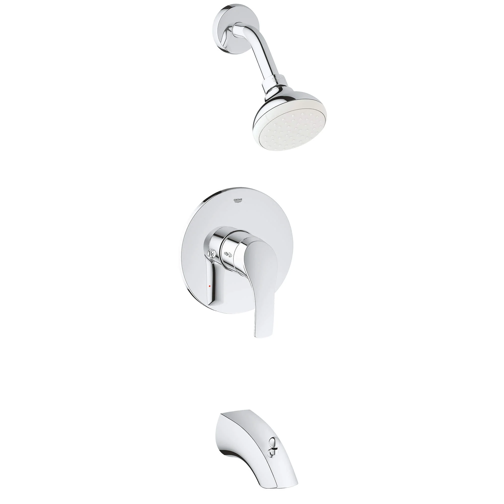 Eurosmart' Chrome Pressure Balance Tub/Shower Combo; Trim Only