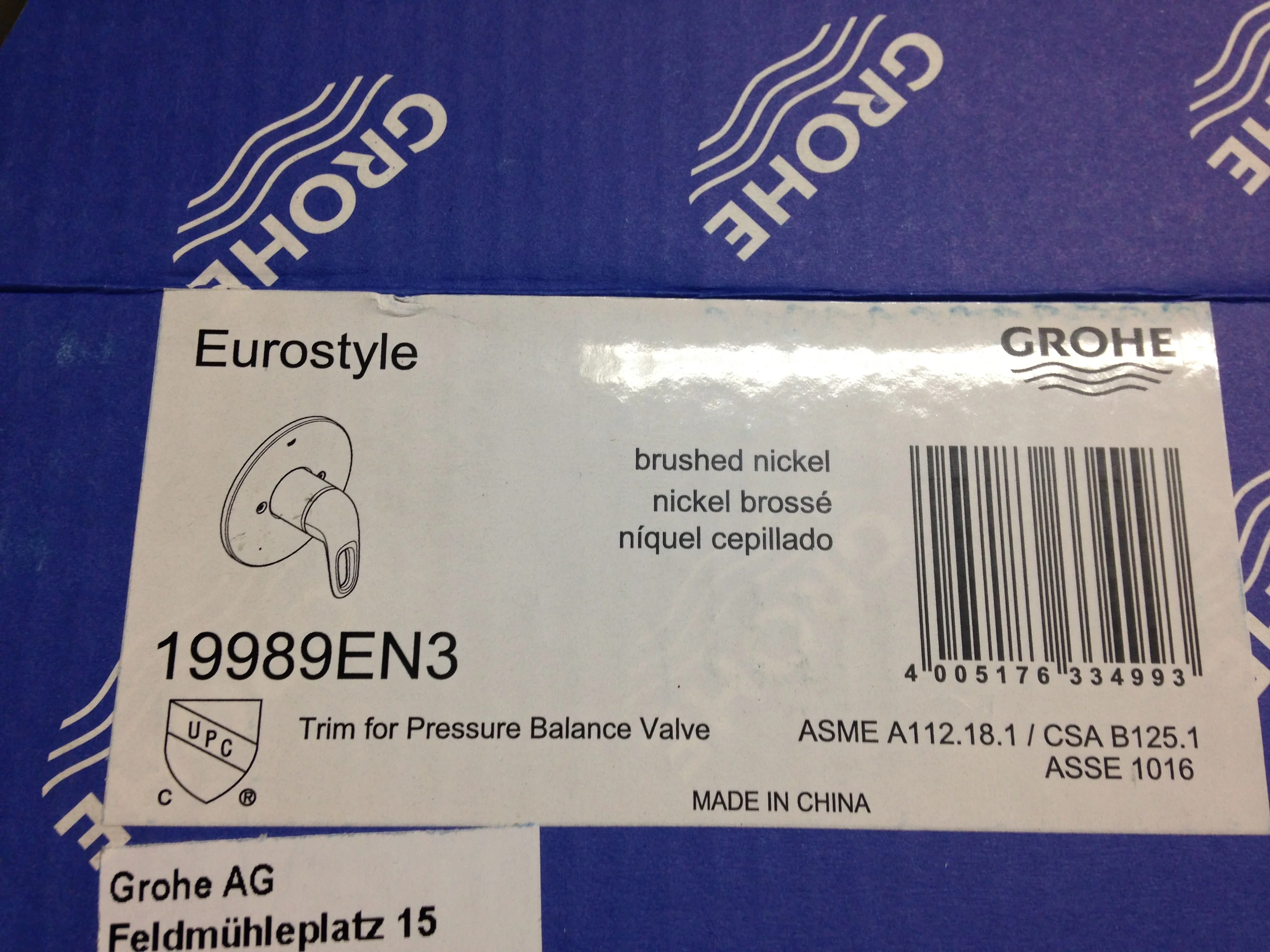 Eurostyle PBV Shower Trim Set - Image 3