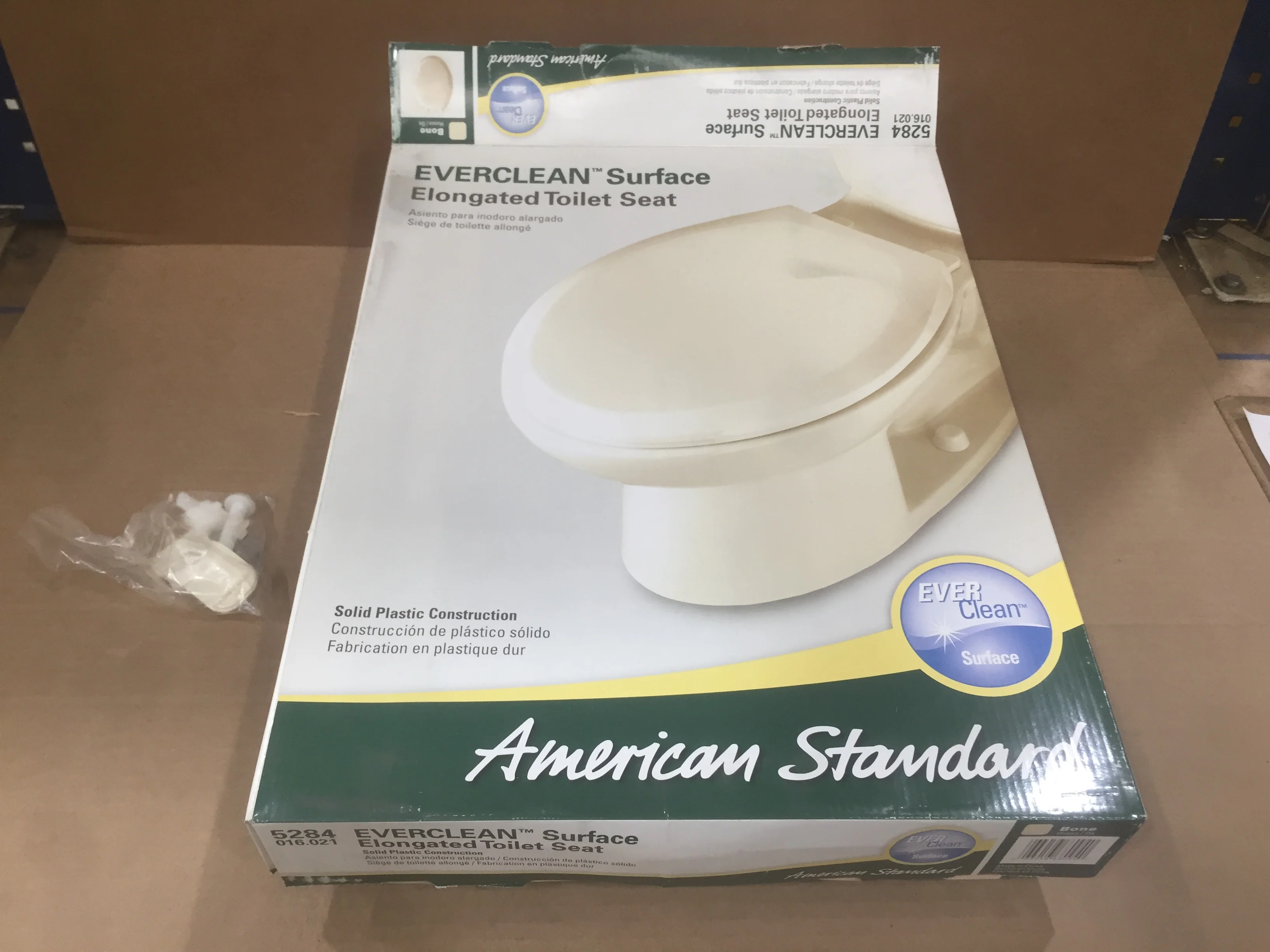 Everclean Bone Plastic Elongated Closed Front With Cover - Image 3