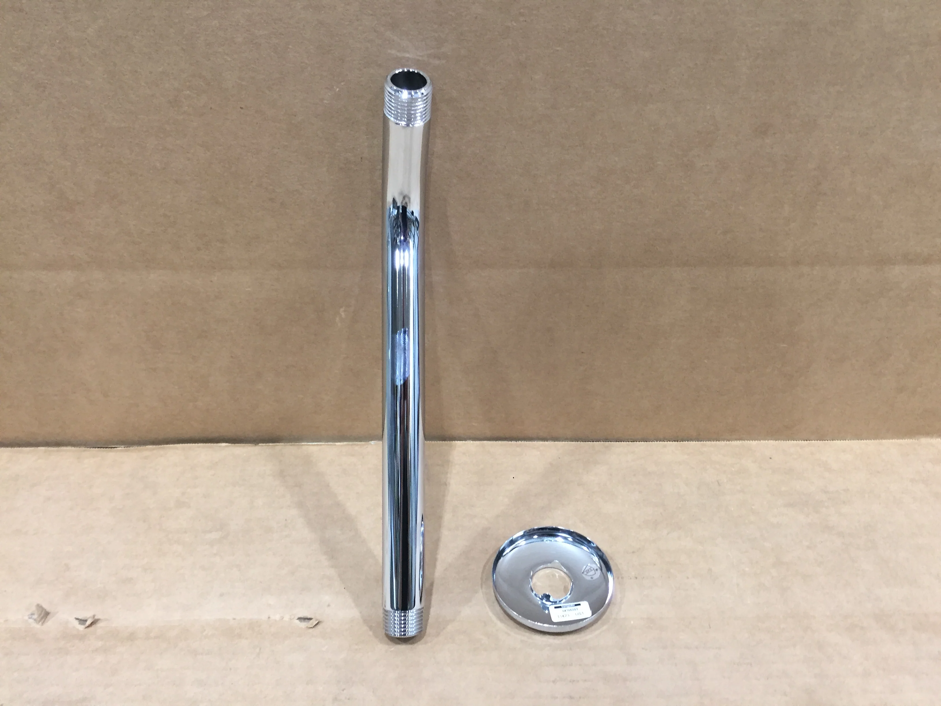 Extended Length 9-inch Modern Showerarm in Chrome, for Wall Mount Showerhead - Image 2