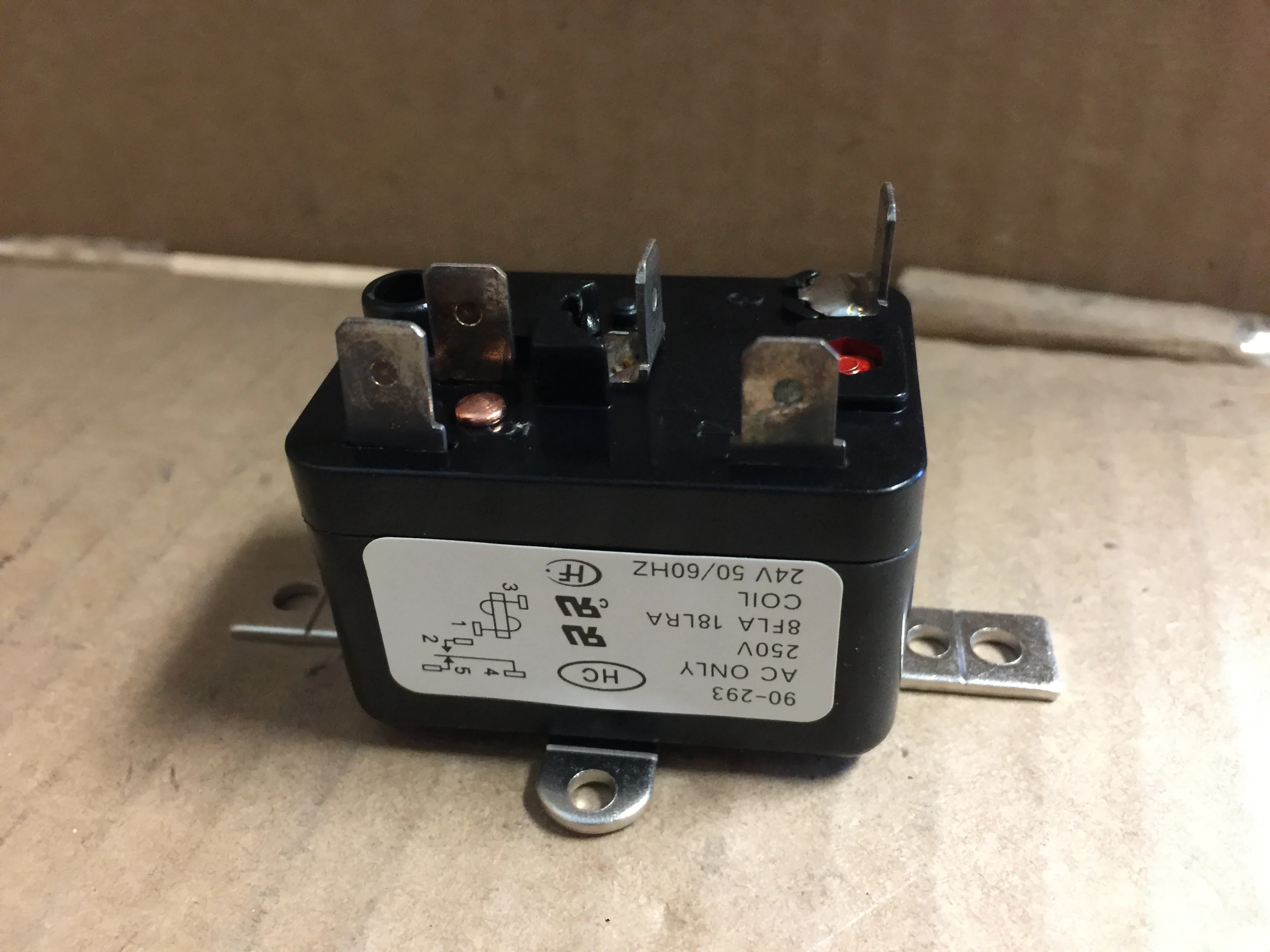 Fan Relay; 24VAC, SPDT, 50/60Hz, AC Only, 18 Lra, 8 Fla - Image 2