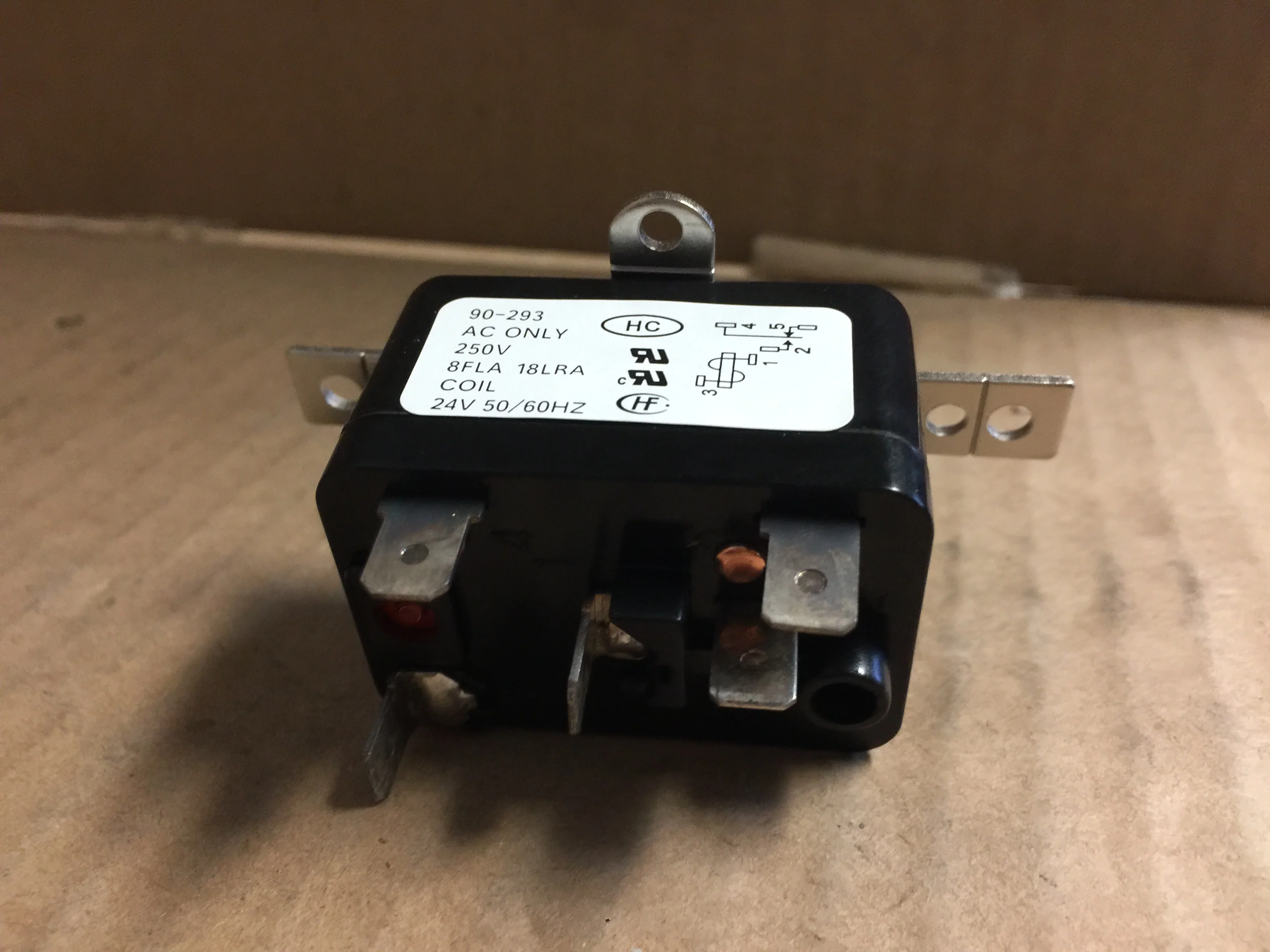 Fan Relay; 24VAC, SPDT, 50/60Hz, AC Only, 18 Lra, 8 Fla - Image 3