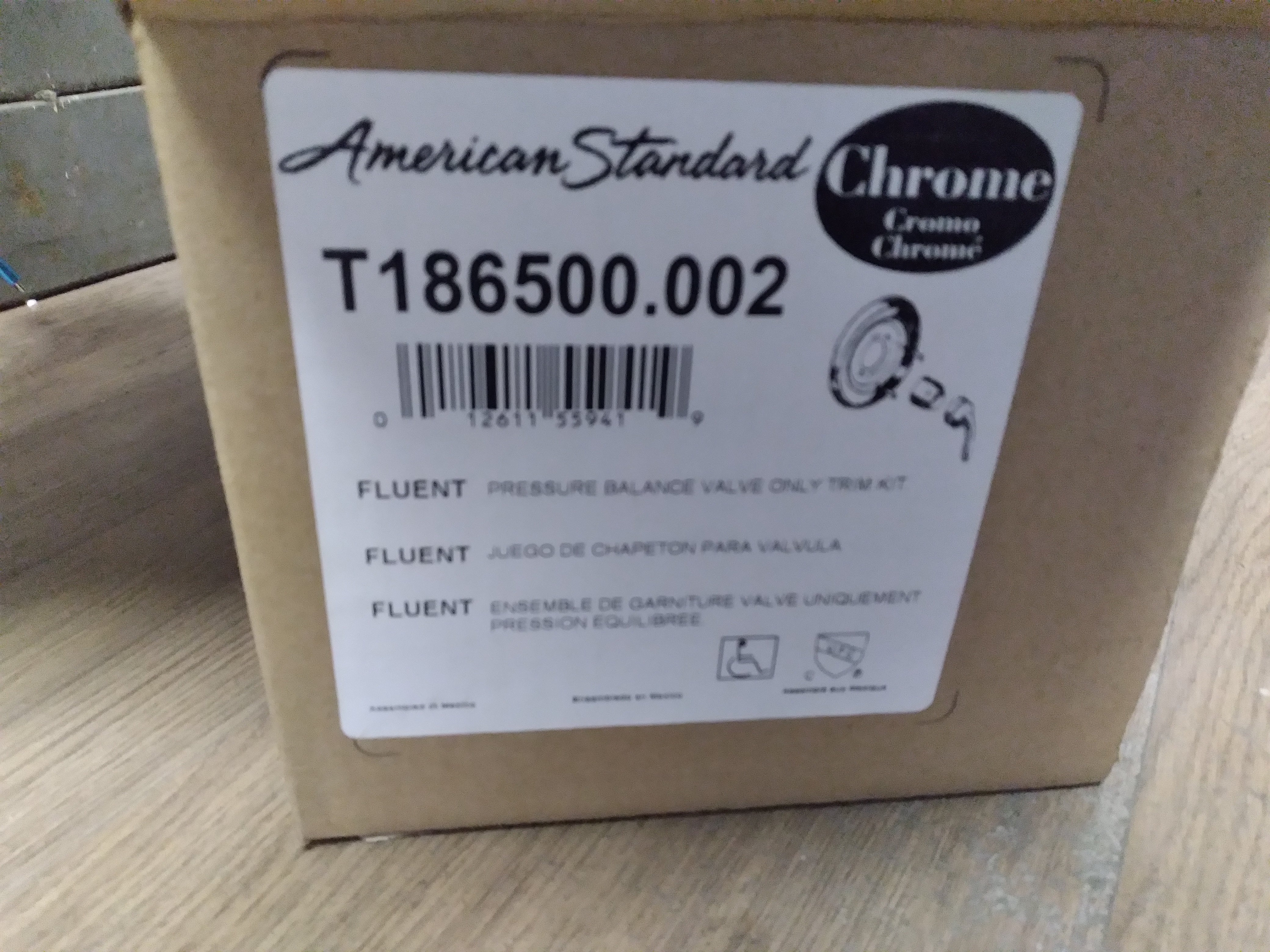 Fluent Pressure Balance Handle Only Trim Kit; Less Valve, Chrome - Image 3
