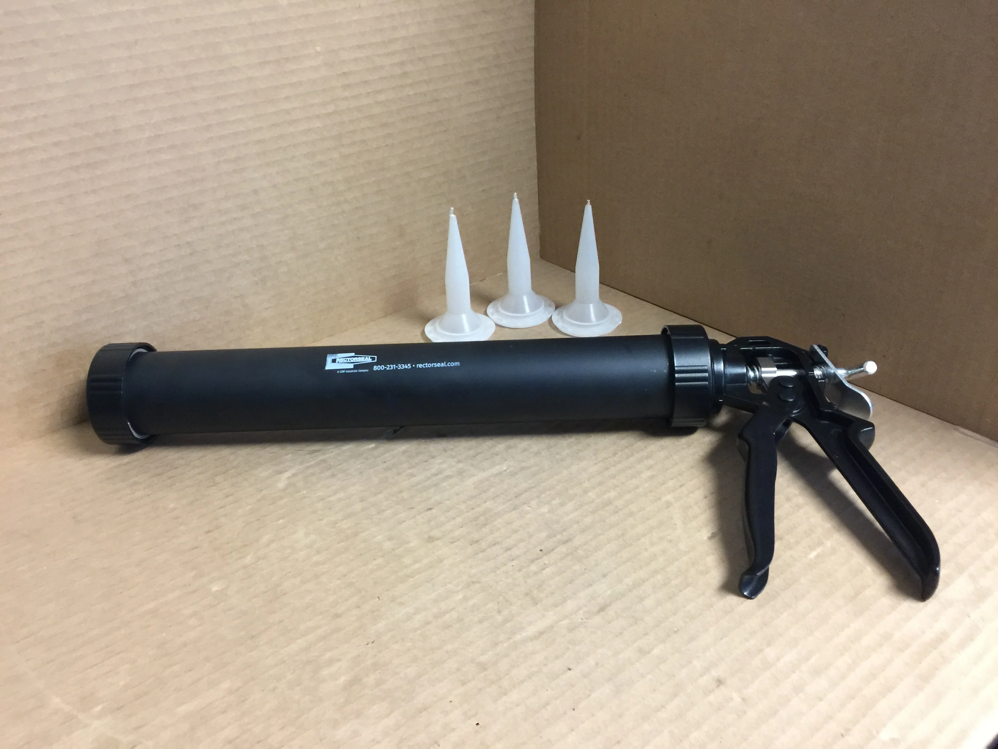 Foil Pack Sausage Caulking Gun; 20.2 Oz Black