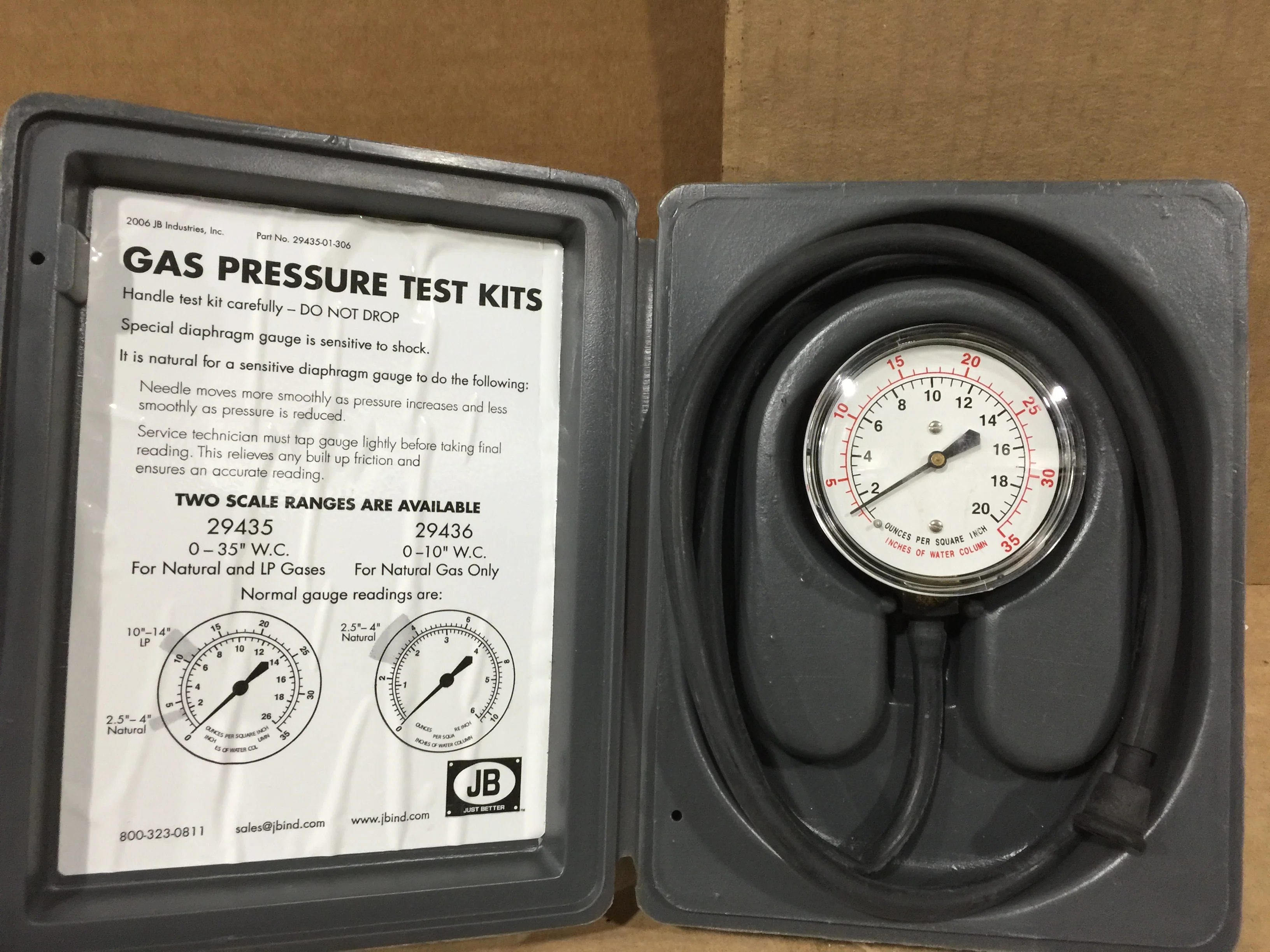 GAS PRESSURE KIT; FOR NATURAL GAS AND LP - Image 2