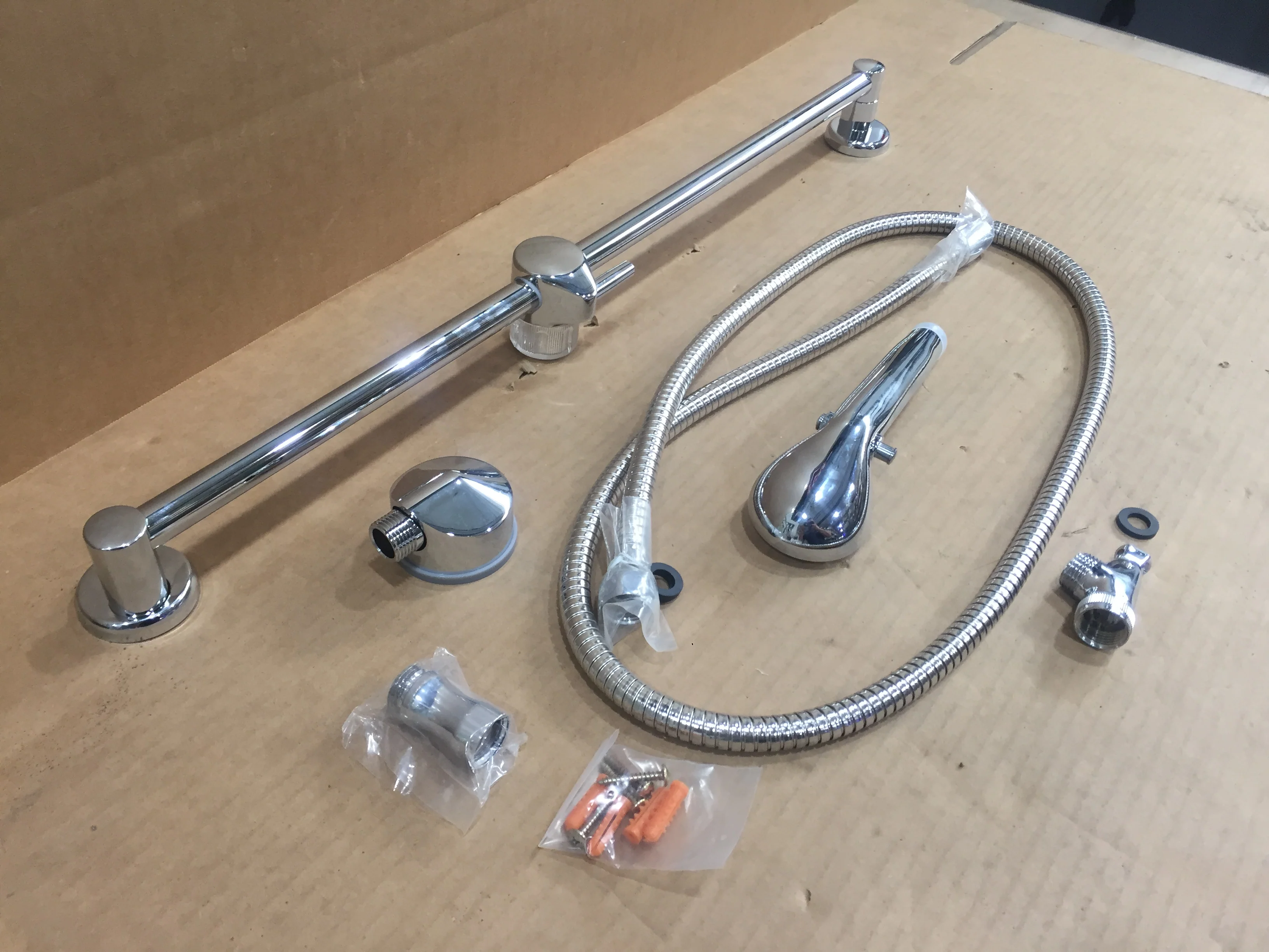 Hand Shower with 69" Hose and 24" Slide Bar; Polished Chrome - Image 3