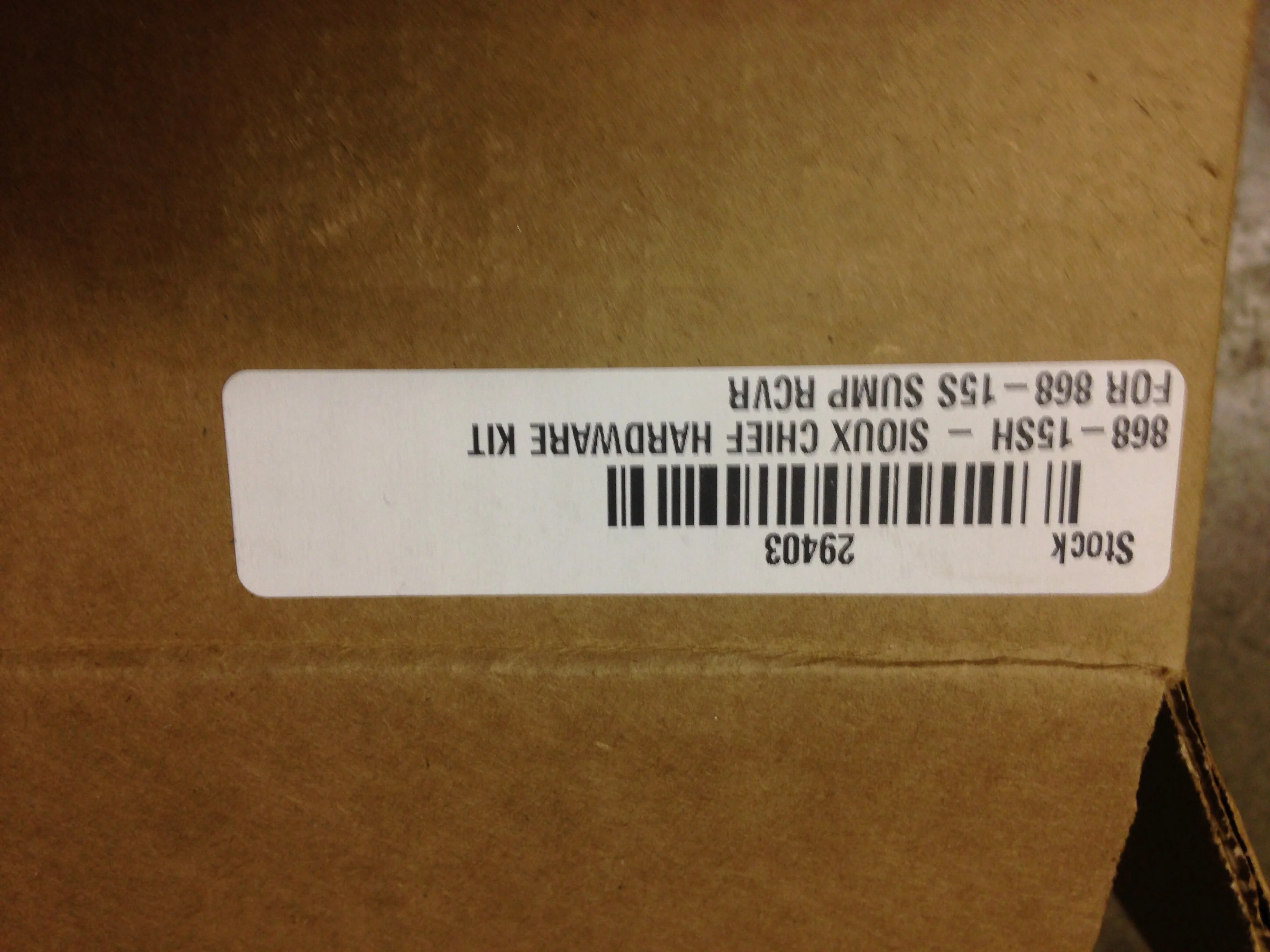 HARDWARE KIT , FOR 868-15S SUMP RECEIVERS - Image 3