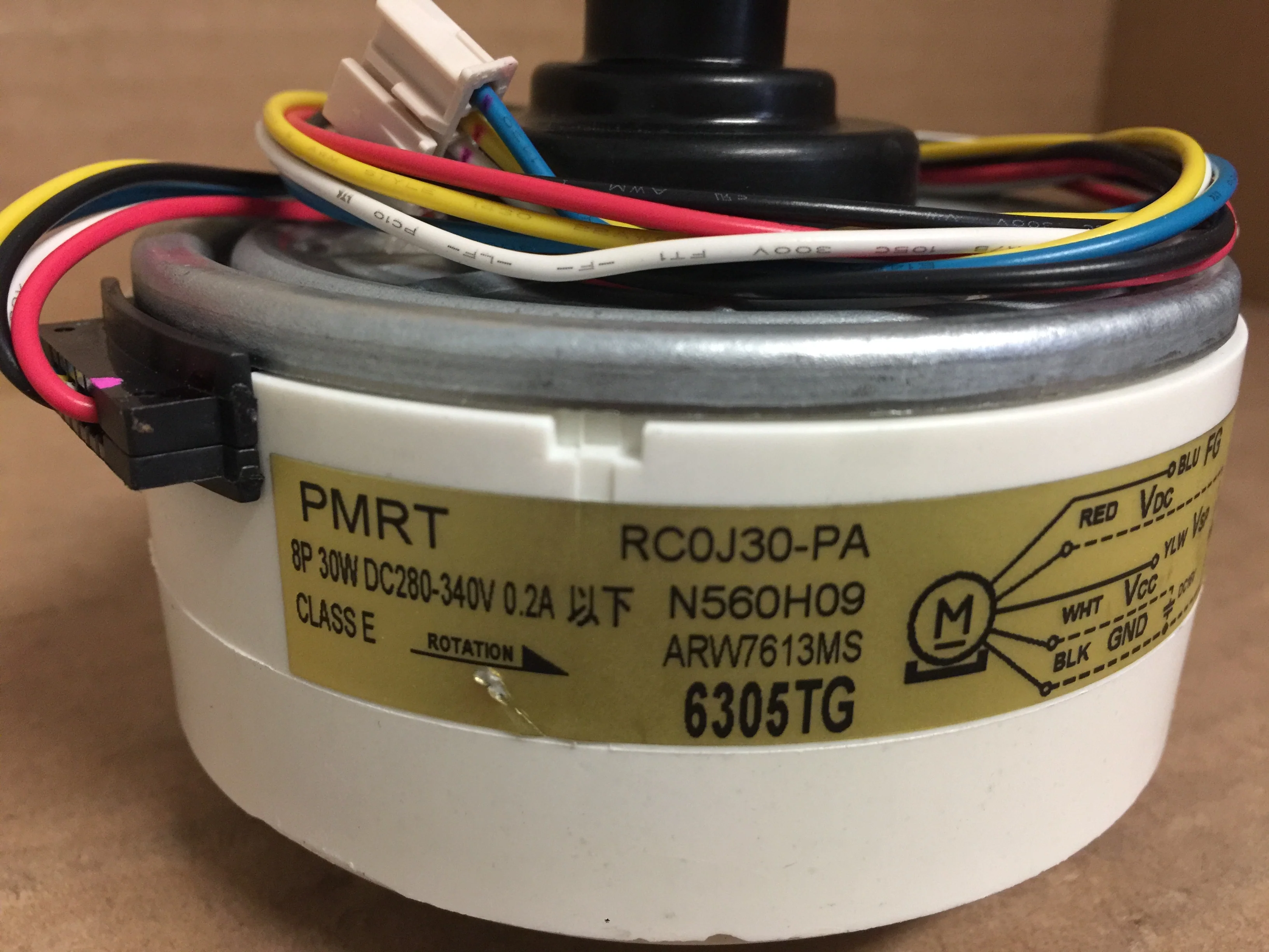 Indoor Single Shaft Fan Motor; DC280-340, 8P, 30W - Image 3
