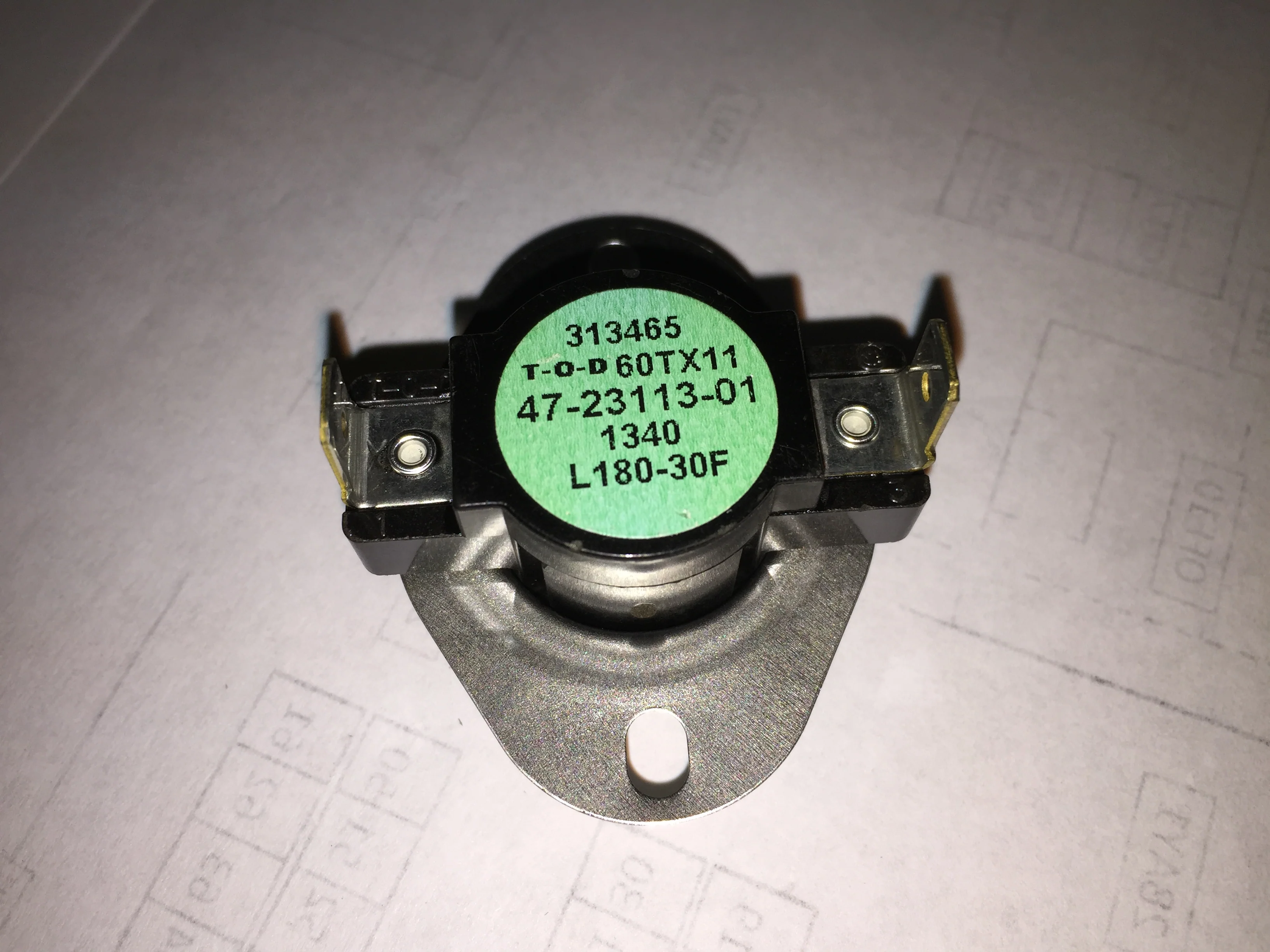 Limit Switch 180 Degree Fahrenheit Open - Image 2