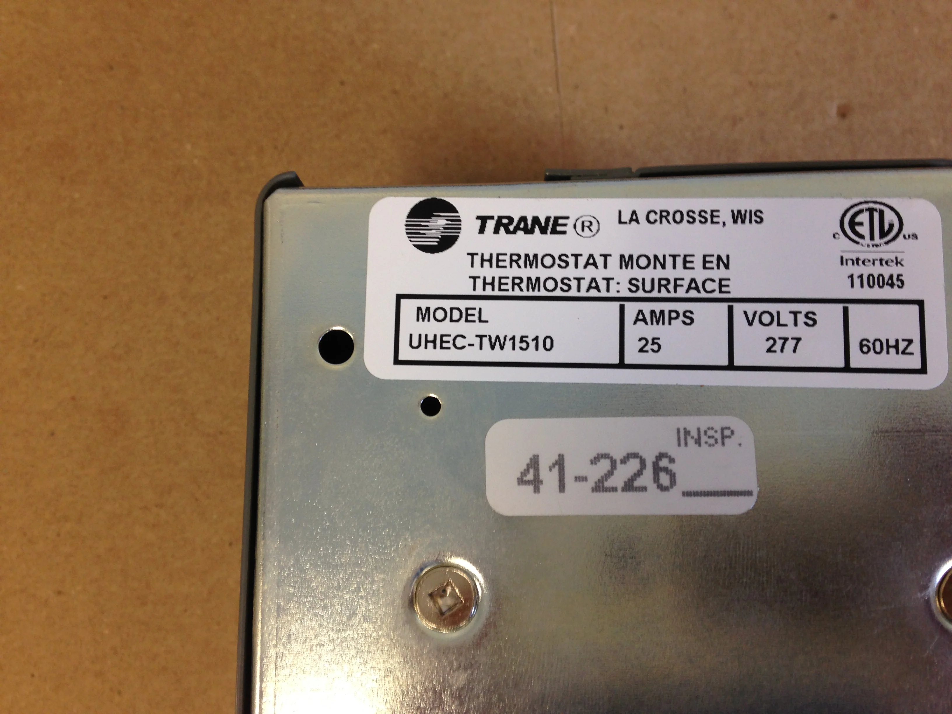 Line-Voltage Thermostat, 277V/60, 25 Amps - Image 3