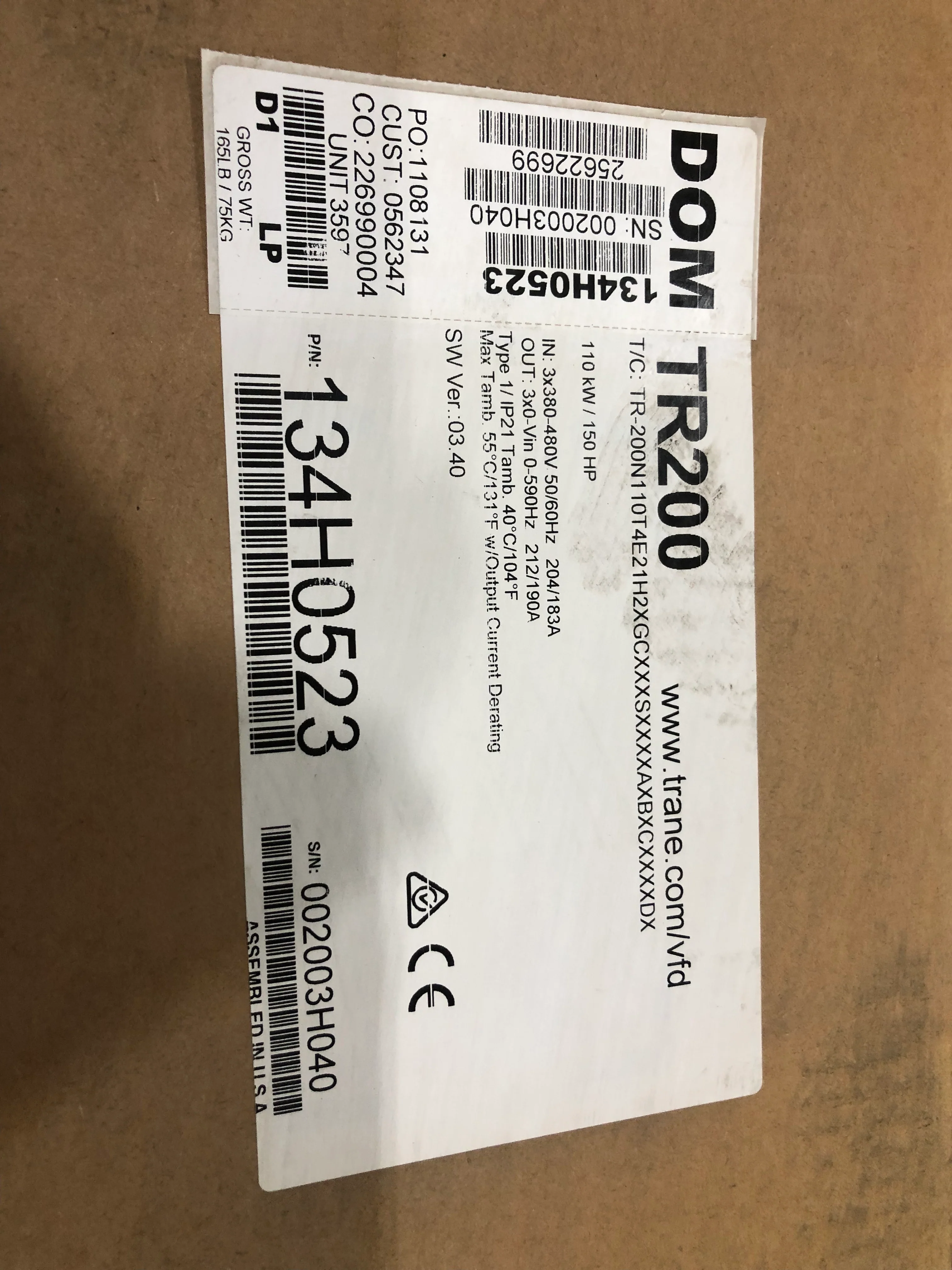 Nema 1 Vertical TR200 Series Variable Frequency Drive 460/50-60/3 - Image 5