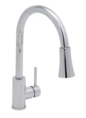 Orvis Single Handle Pull Down Kitchen Faucet In Polished Chrome