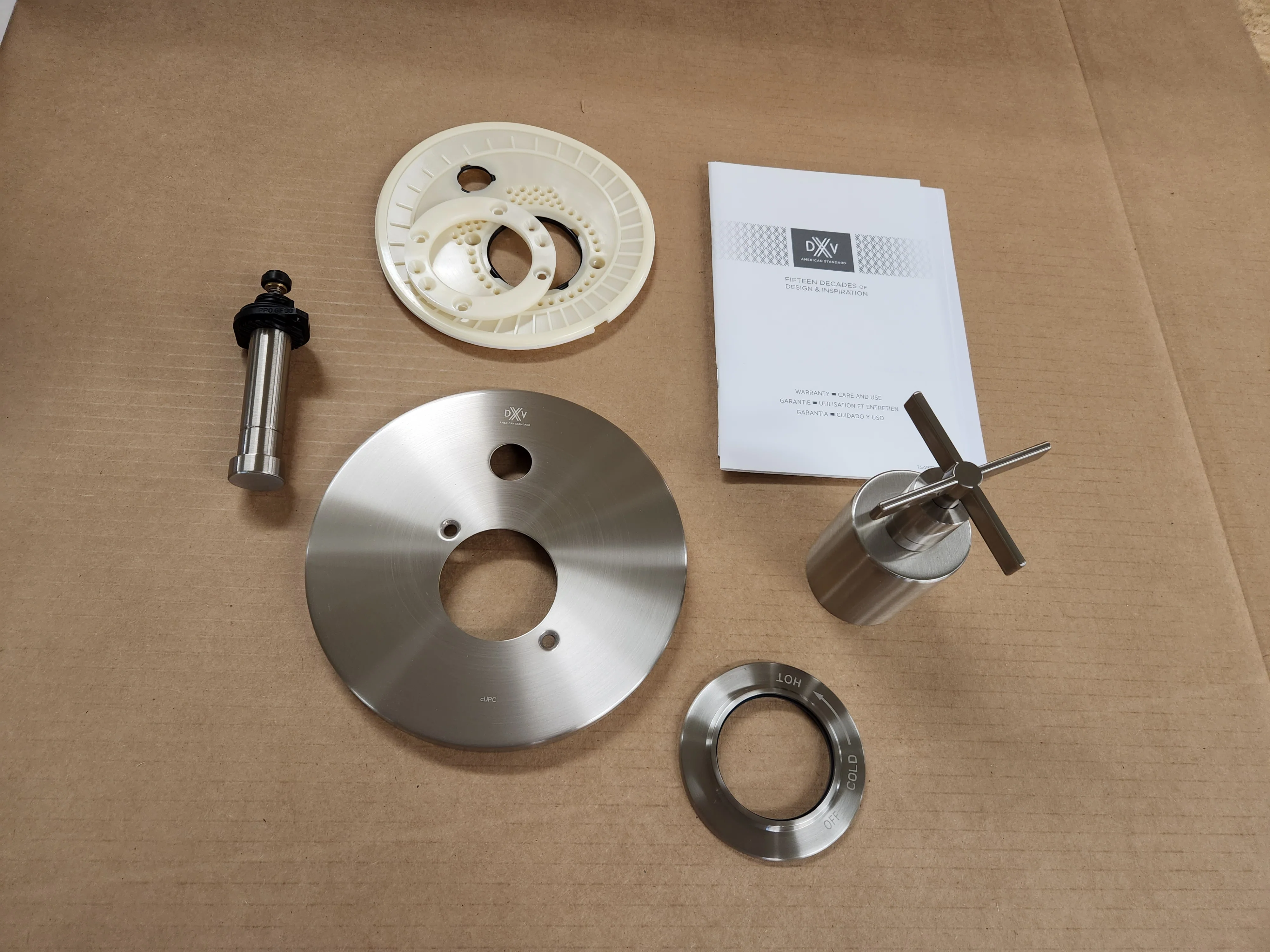 Percy Brushed Nickel Pressure Balance Tub/Shower Valve Trim With Cross Handle - Image 2