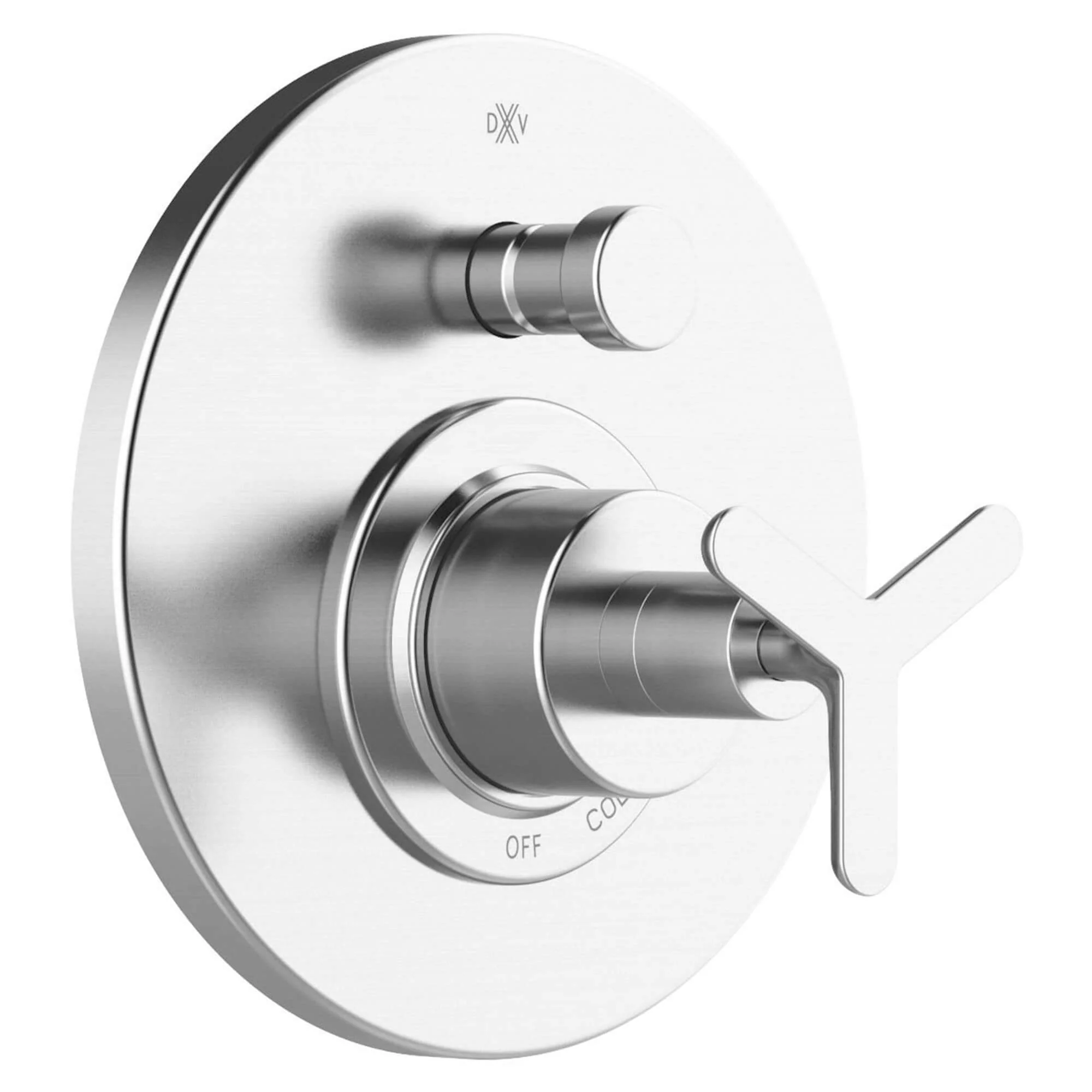 Percy Brushed Nickel Pressure Balance Tub/Shower Valve Trim With Tri-Spoke Handle - Image 6