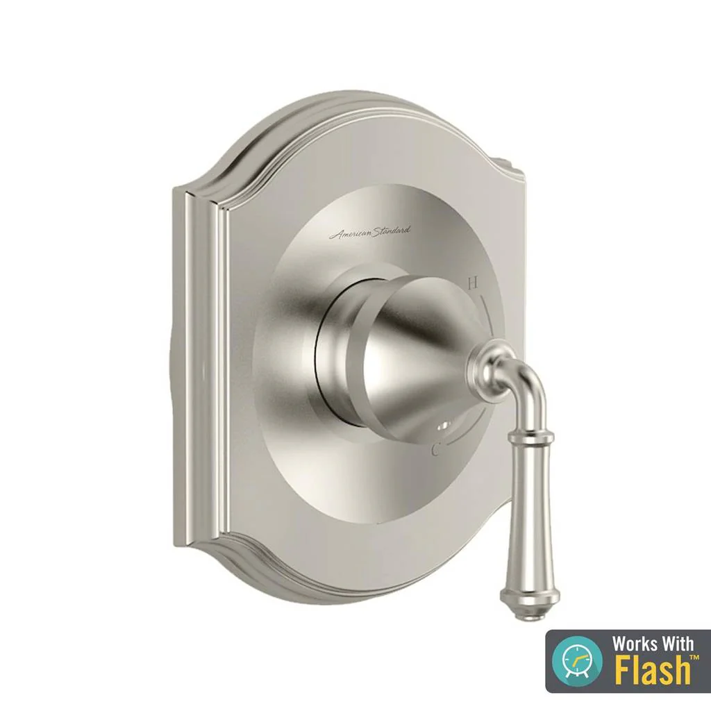 Portsmouth Brushed Nickel Handle Trim Kit with Pressure Balance Cartridge; Less Valve