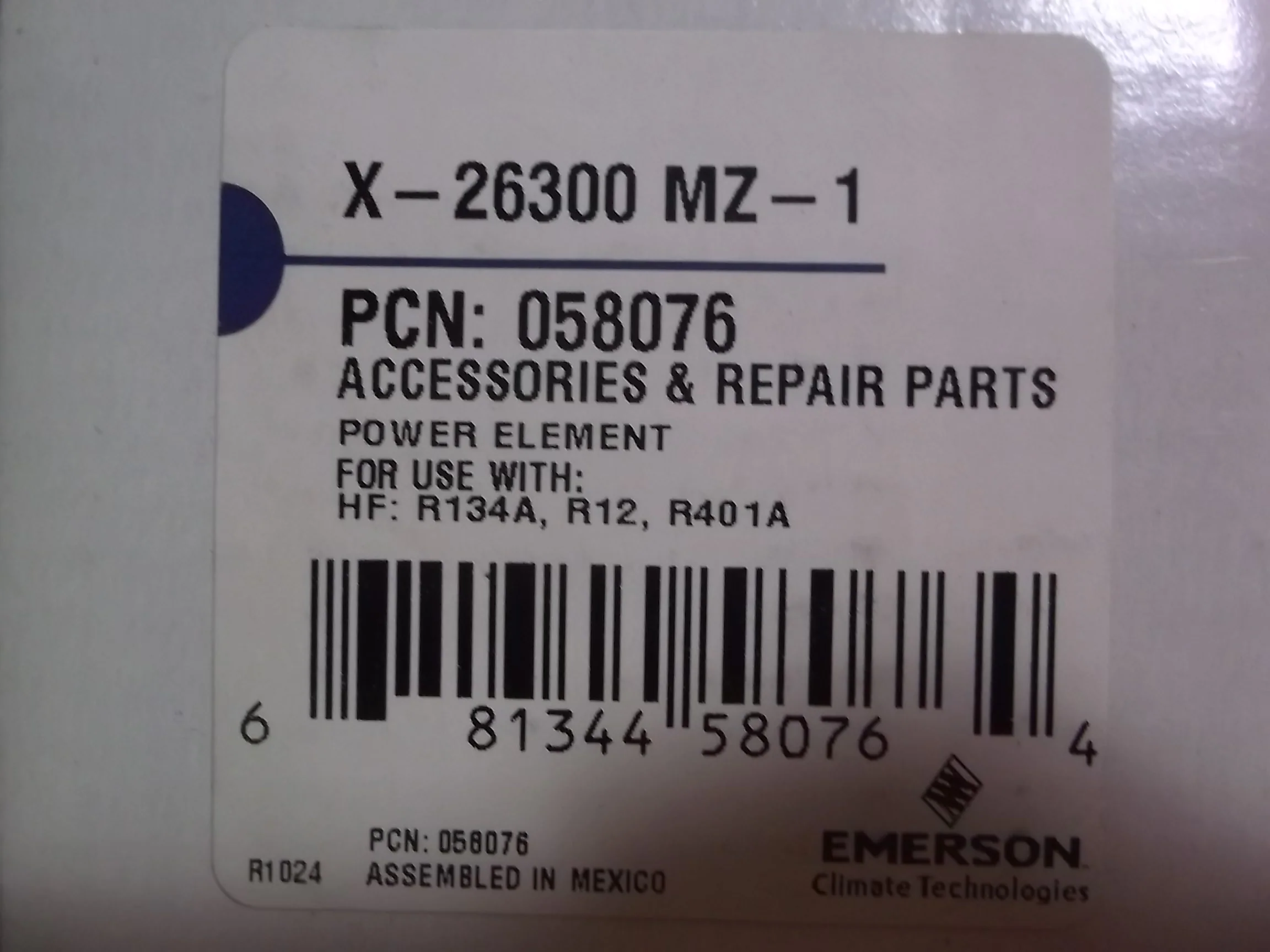 Power Element For Use with HF R-134A/R-12/R401A - Image 2