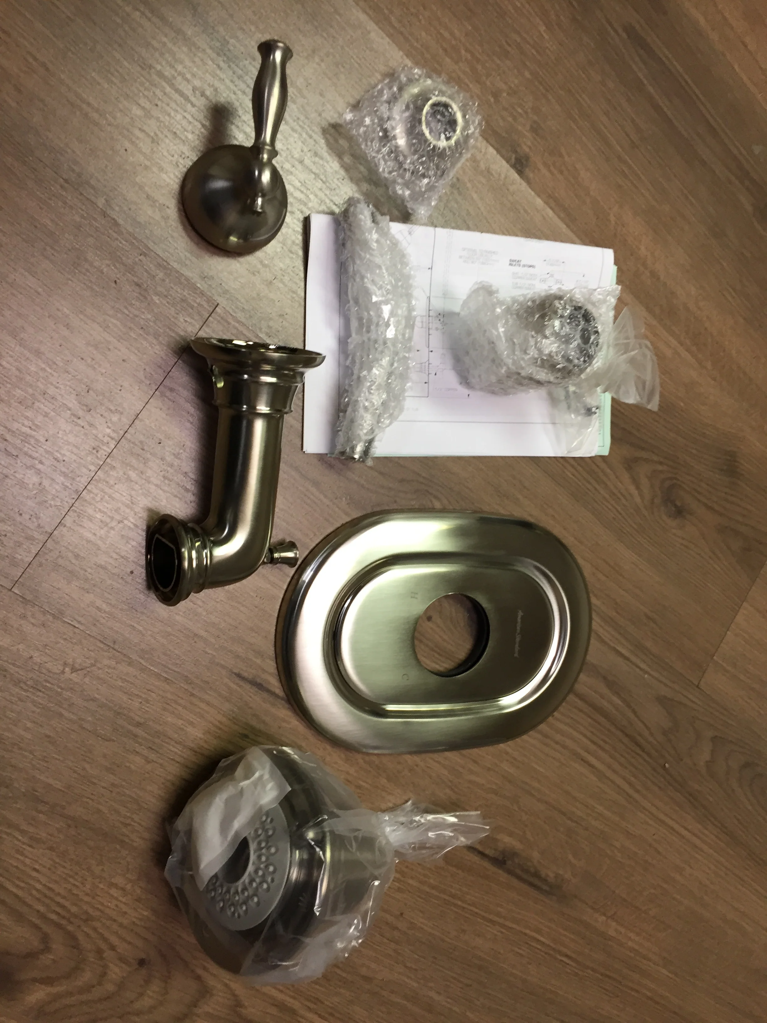 Quentin Brushed Nickel Pressure Balance Bath & Shower Trim Kit; Less Valve - Image 3