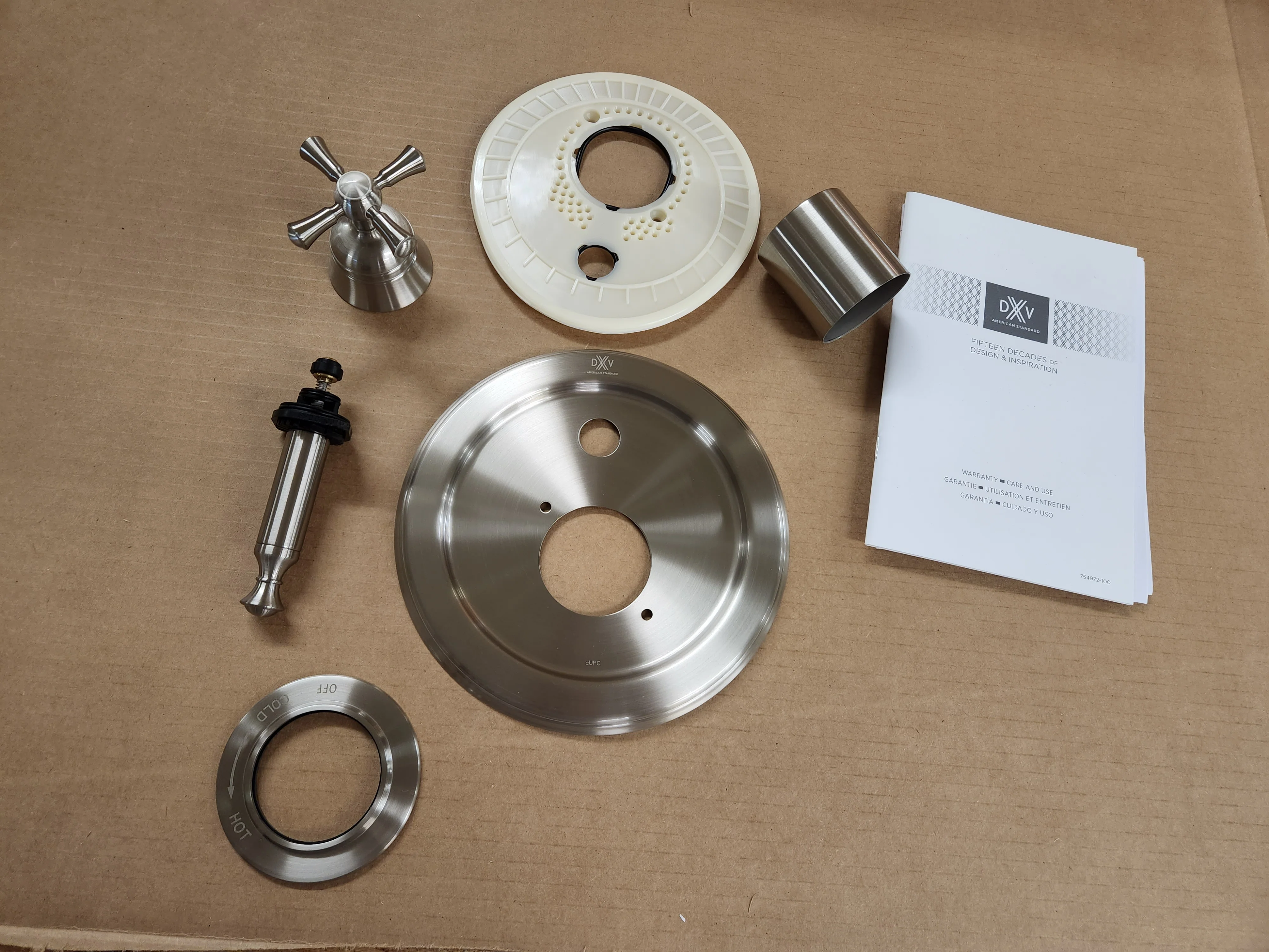 Randall Brushed Nickel Pressure Balance Tub/Shower Valve Trim Cross Handle - Image 2