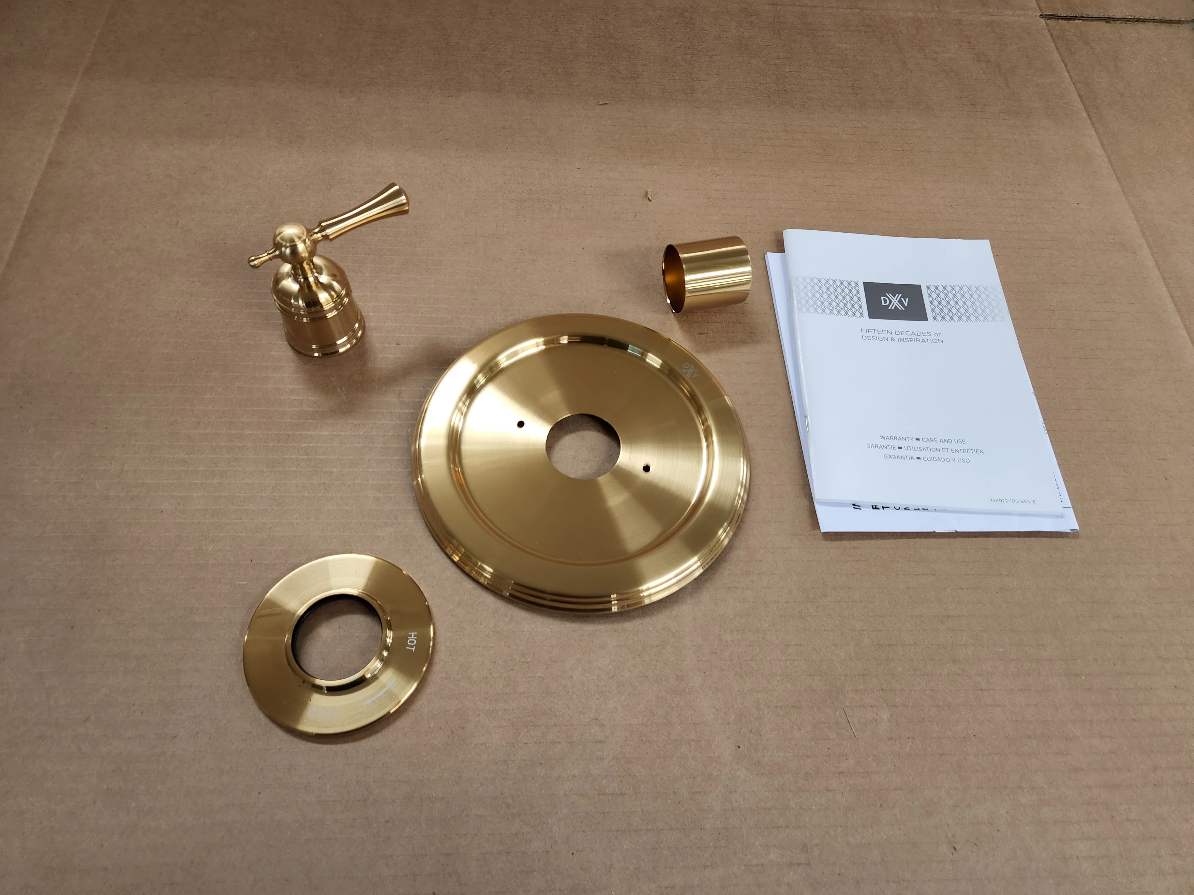 Randall Satin Brass Thermo Valve Trim Lever Handle - Image 2