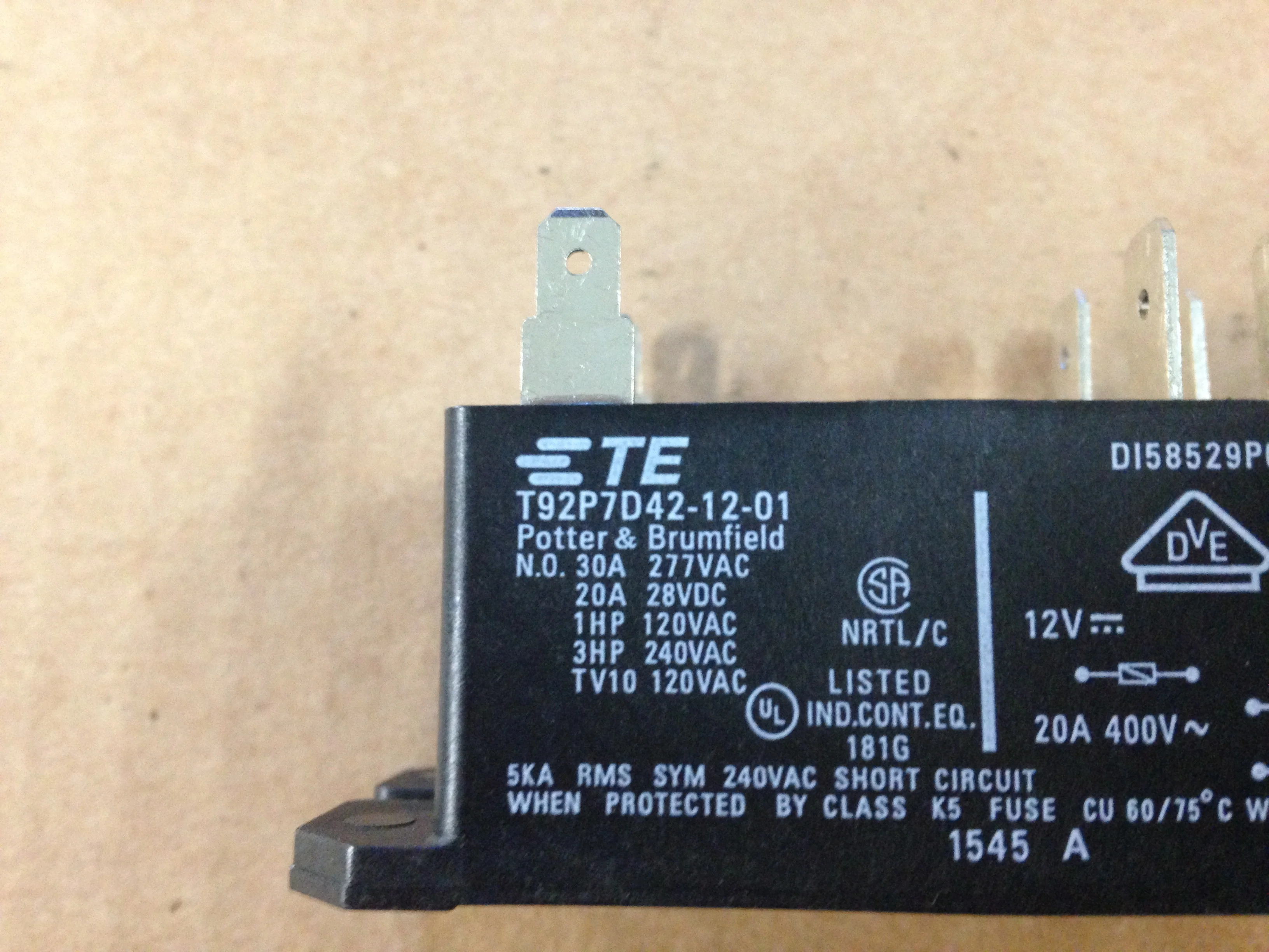 Relay, 12V DC, 240V DPST-NO - Image 4