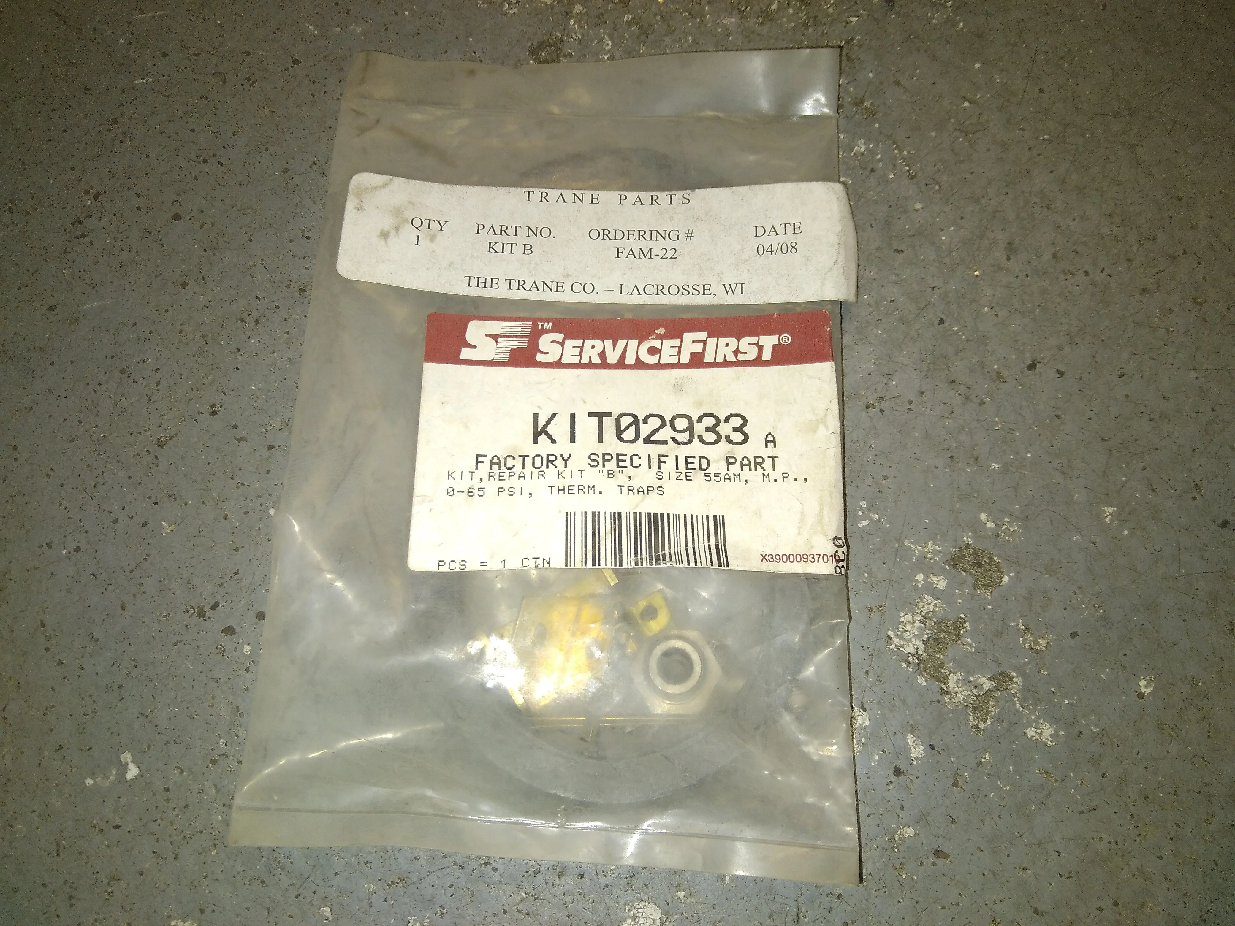 REPAIR KIT "B" SIZE 55AM,M.P. 0-65 PSI THERM. TRAPS - Image 4