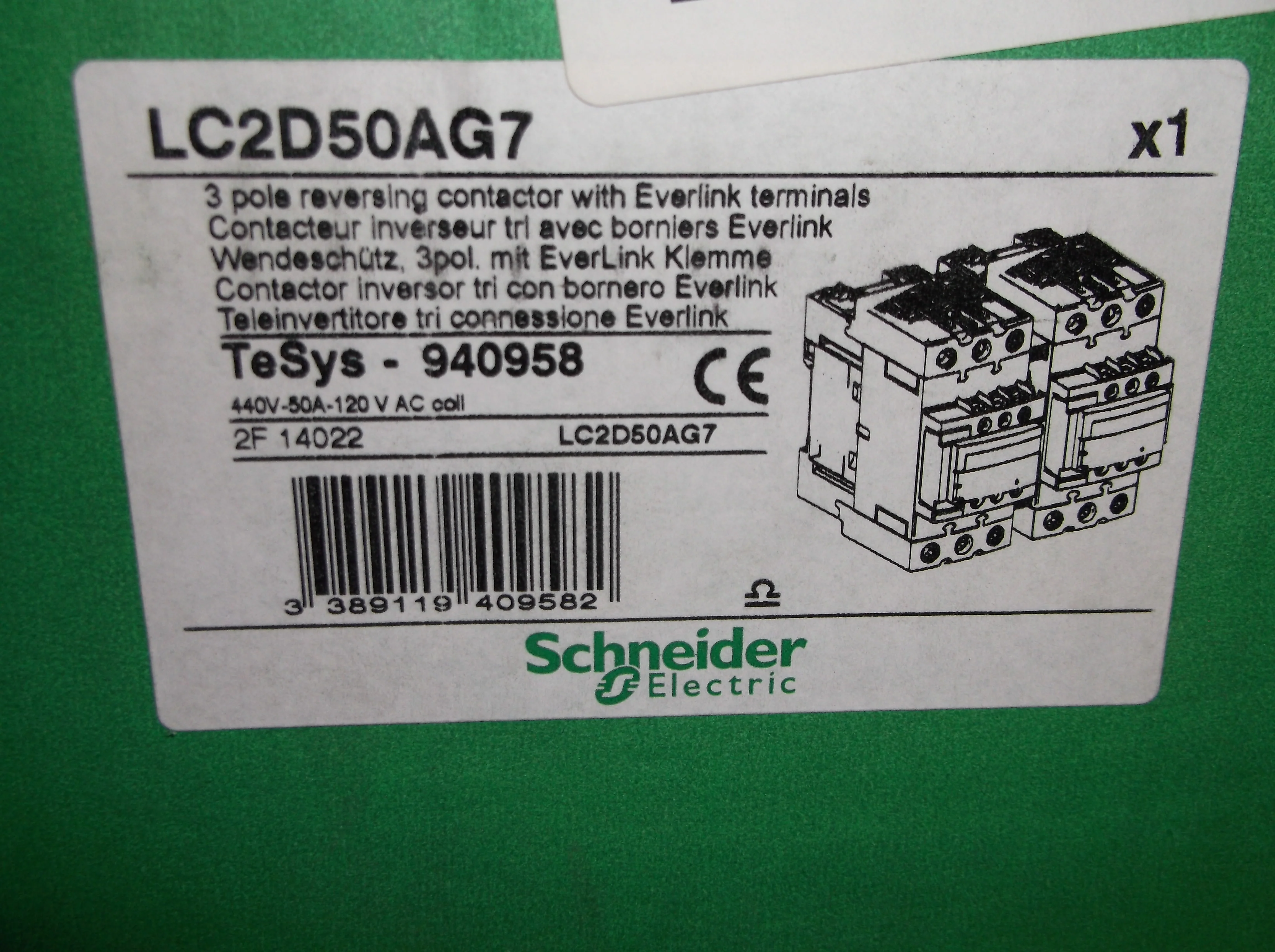 Reversing Contactor 3-Pole  Coil Voltage:120VAC 50/60Hertz  50Amp 40HP 200-600 VAC - Image 8
