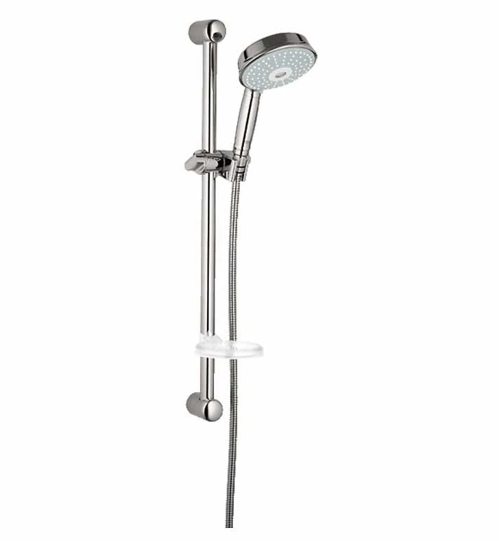 Rustic 130 Rainshower Hand Shower Kit; 24" Bar, Chrome