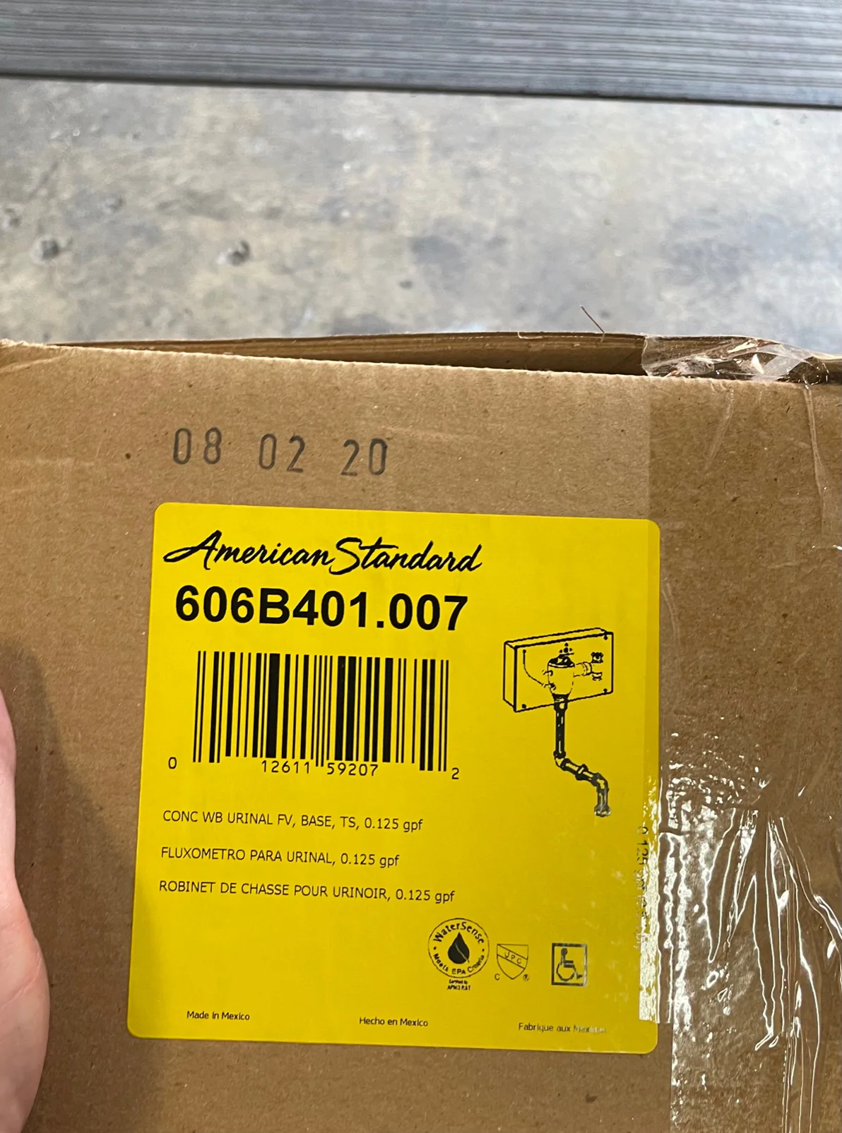 Selectronic 15-7/8" Concealed Urinal Flush Valve w/Wall Box for Top Spud Urinal - Image 4