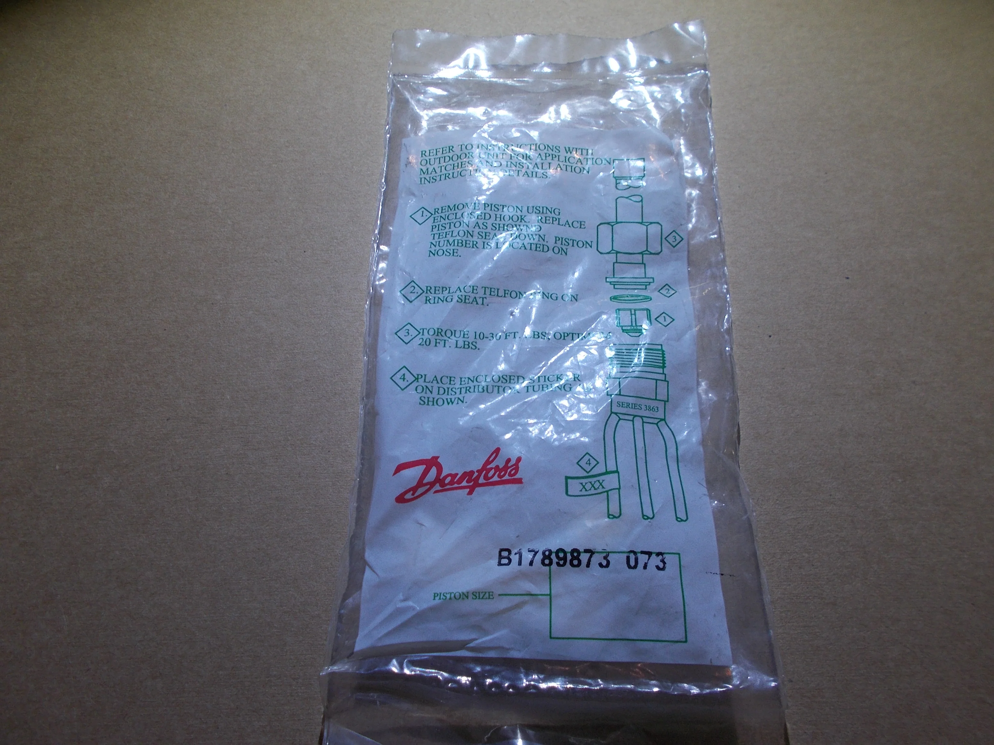 Series 3863 Flowcheck Piston Kit, Piston Size 073" - Image 6