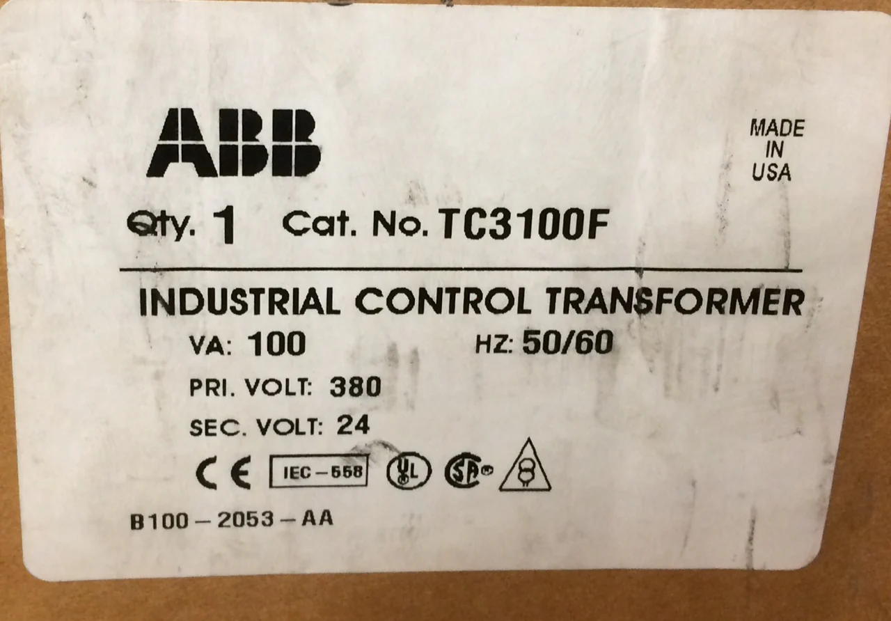 T Series Industrial Control Transformer 100/289 VA 8" Terminal 380 Primary and 24 Secondary - Image 6