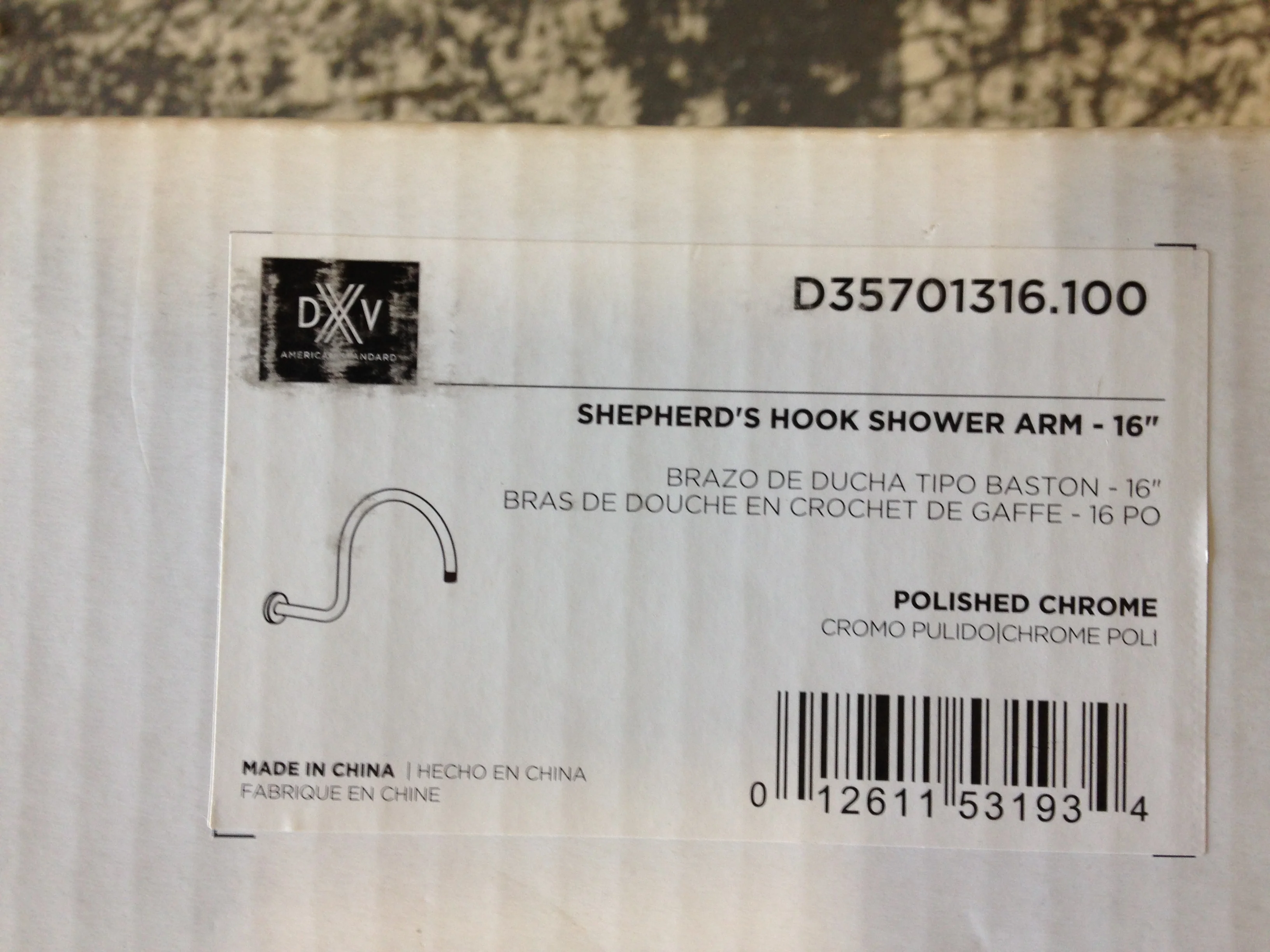 Shepherd's Hook Shower Arm - 16" - Image 3