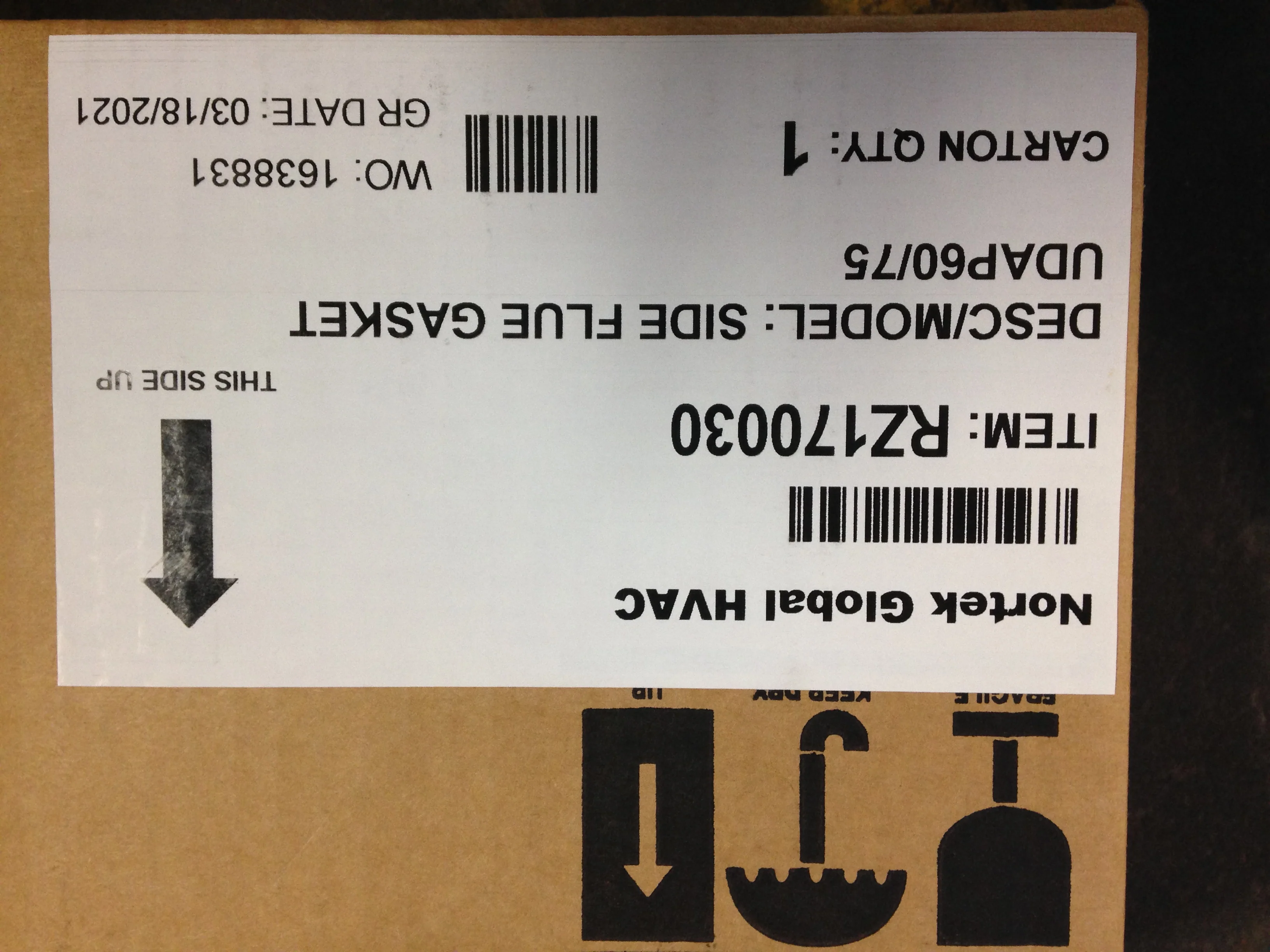 SIDE FLUE GASKET UDAP60/75 - Image 3