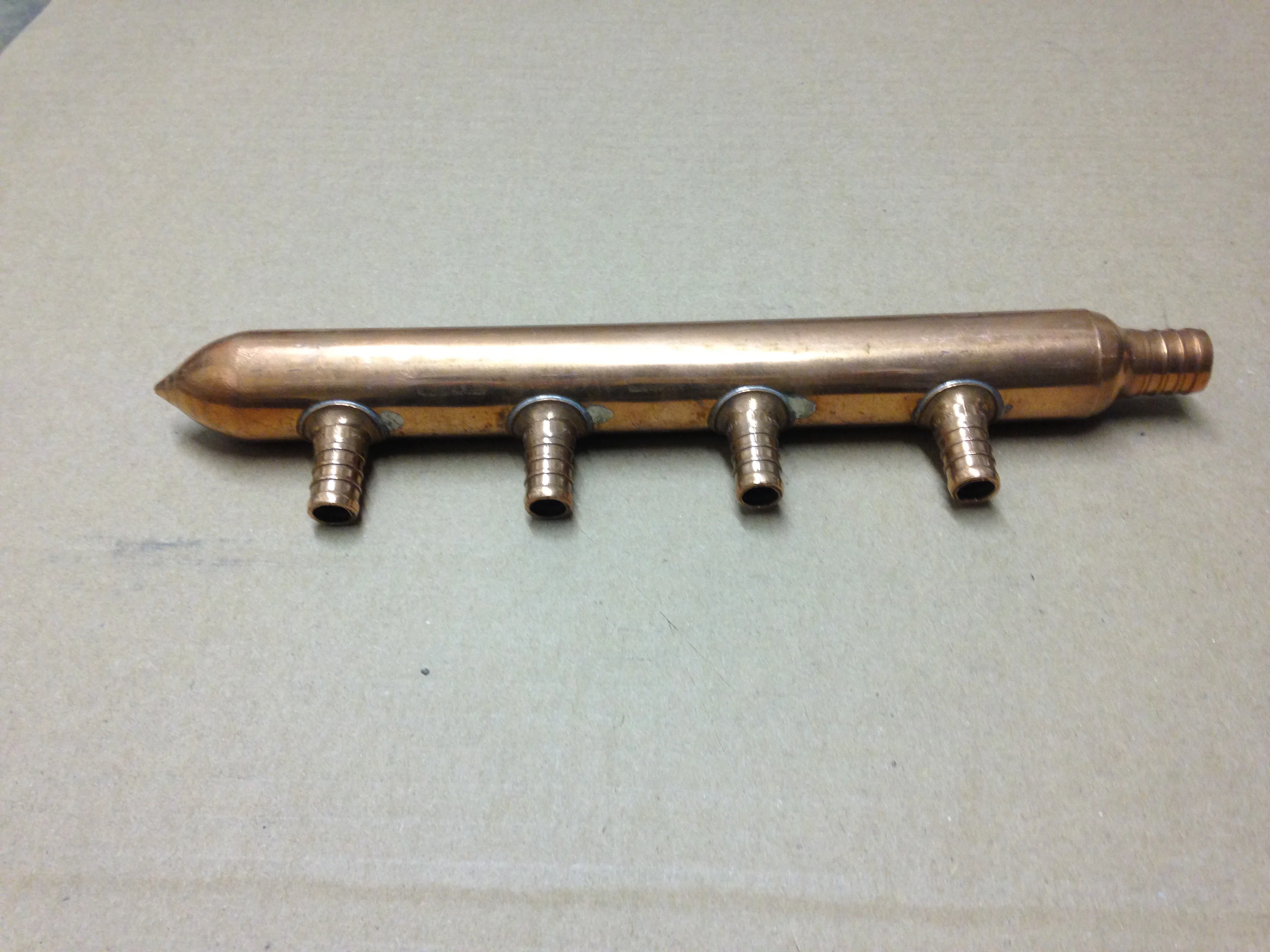 Powerpex Copper Manifold, 4 Port, 1/2" 215944 - Image 2