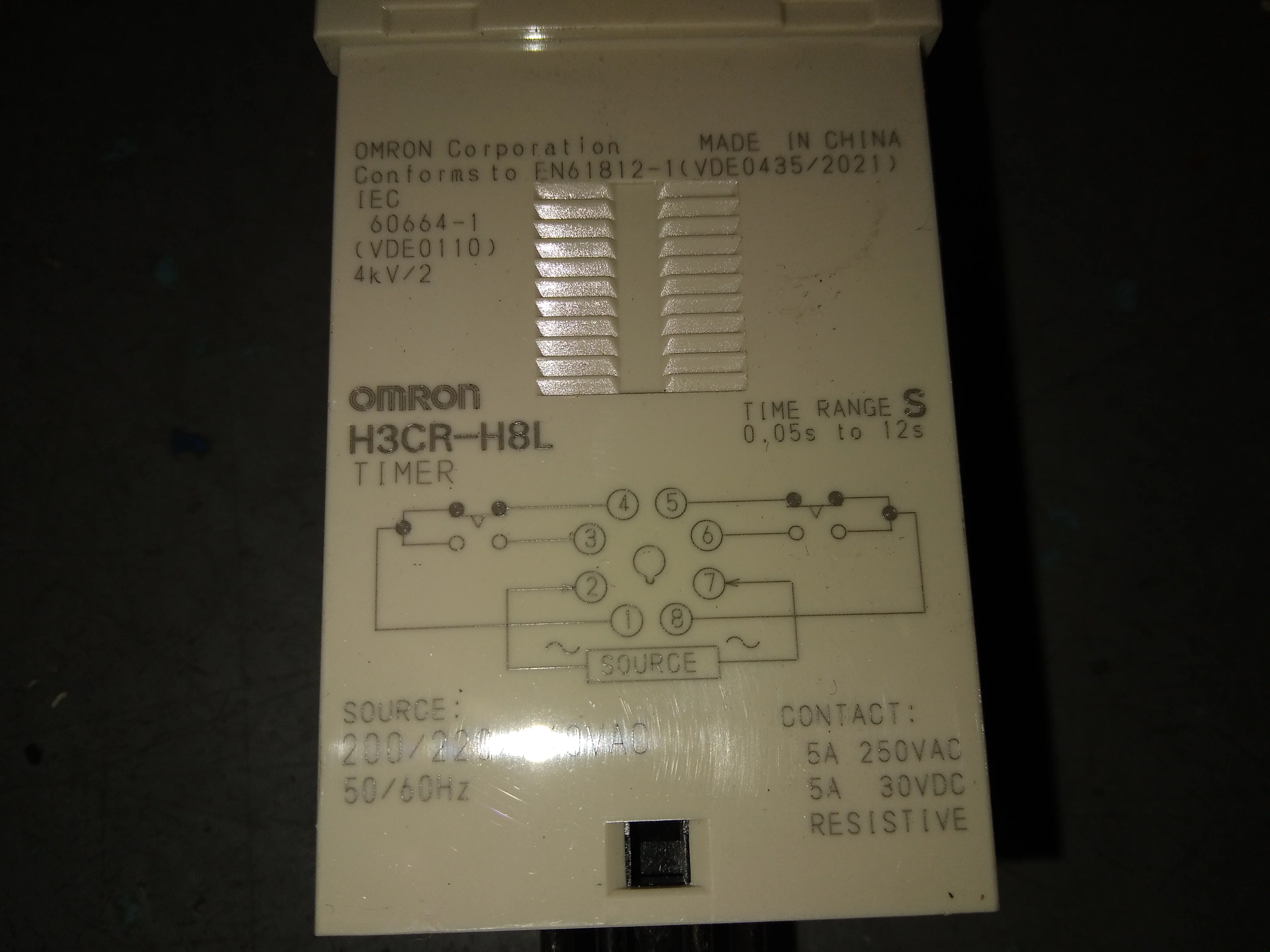 Solid State Timer Range:0.6,1.2,6 Sec, 12 Sec, 200-240V 50/60 Hz - Image 3