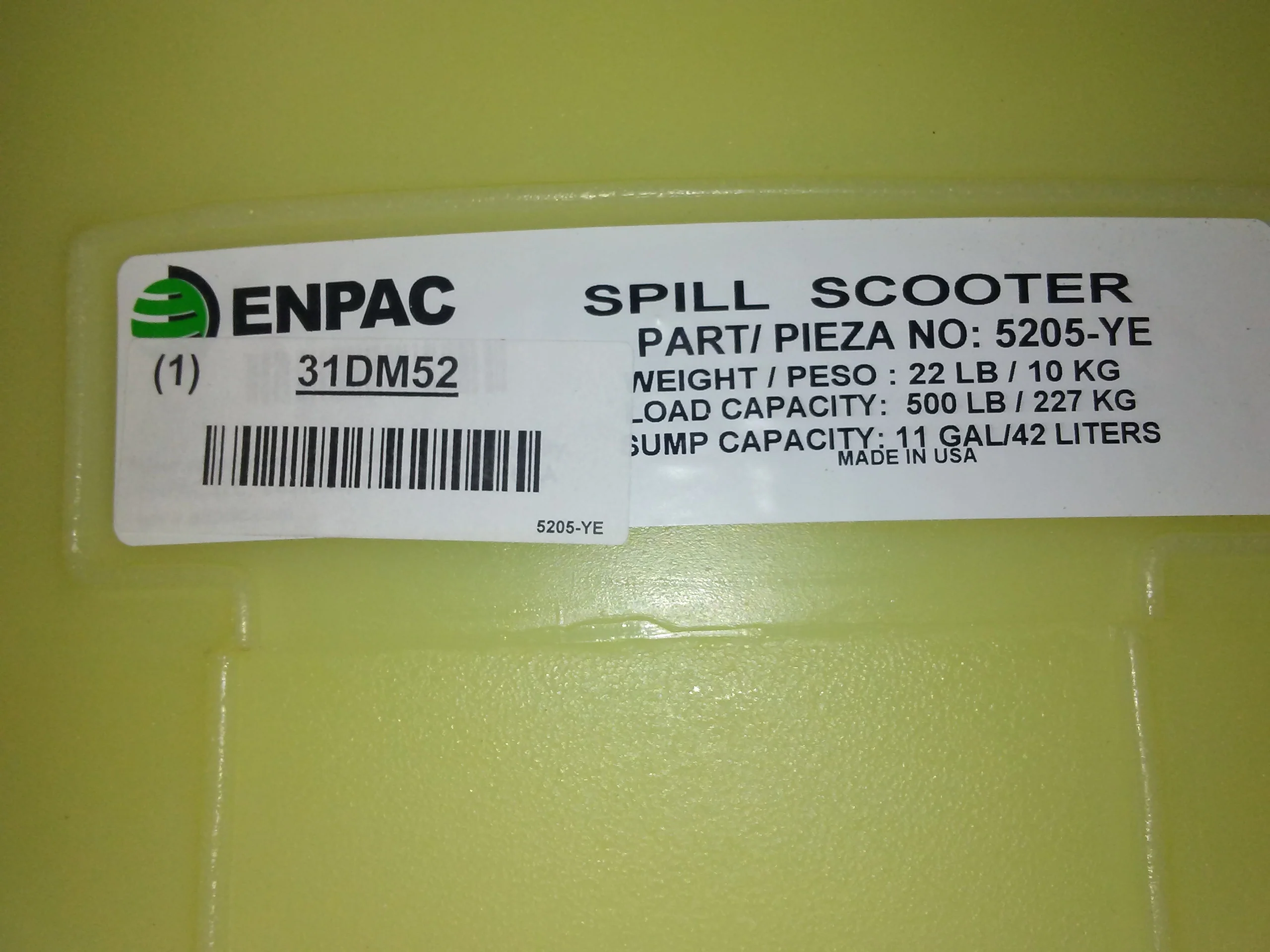Spill Collection System, Yellow, 500 Lb. - Image 4