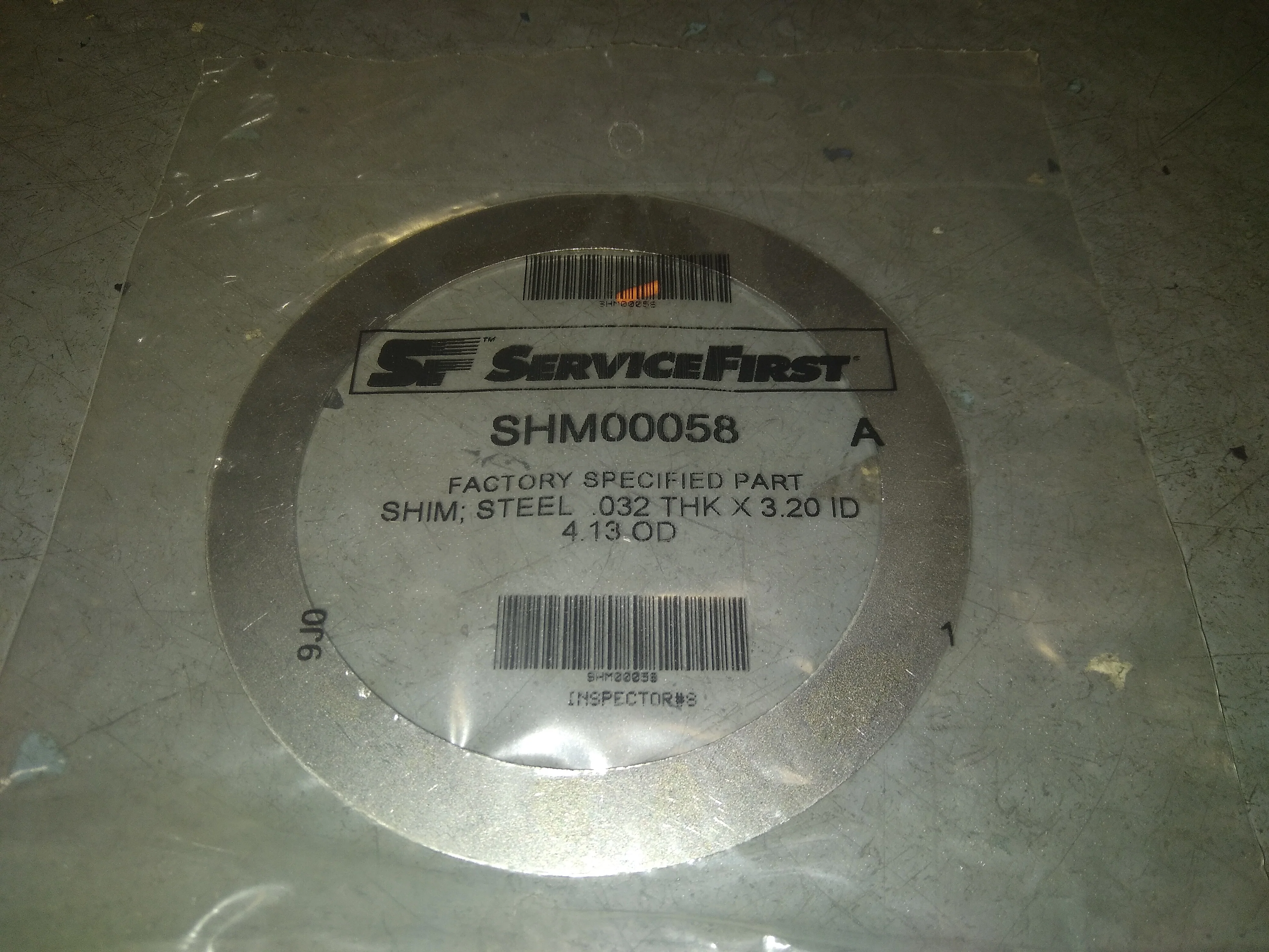 STEEL SHIM .032" THICK X 3.20" ID X 4.13" OD - Image 2