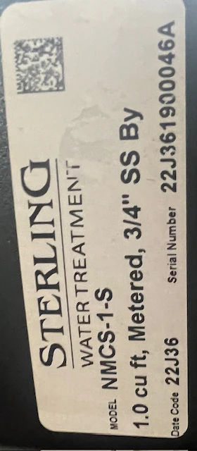 Sterling Water Treatment System 3/4 Or 1 In. Grain Space Saver Softener - Image 6