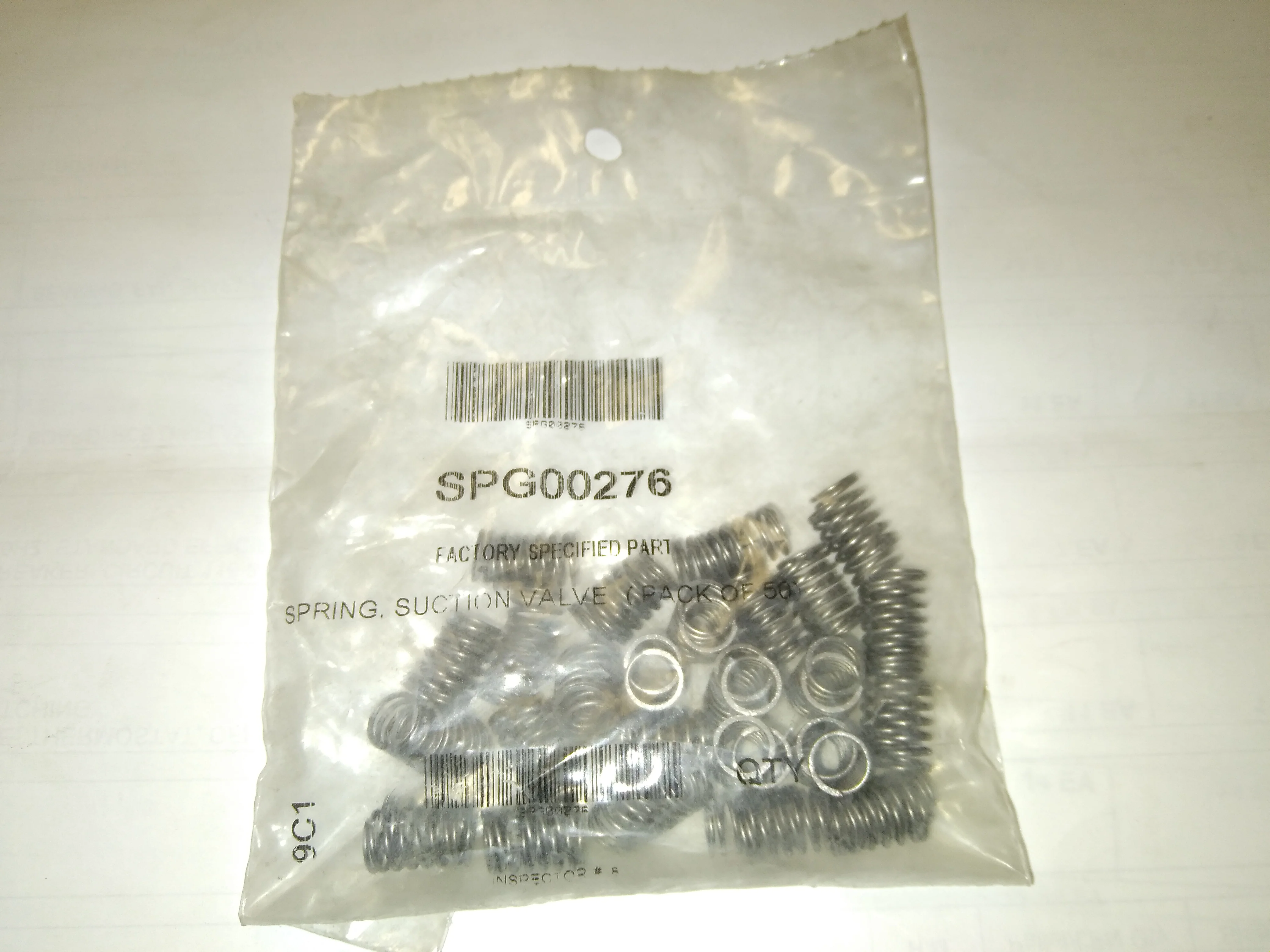 SUCTION VALVE SPRING (SOLD AS 50 PER BAG) - Image 4