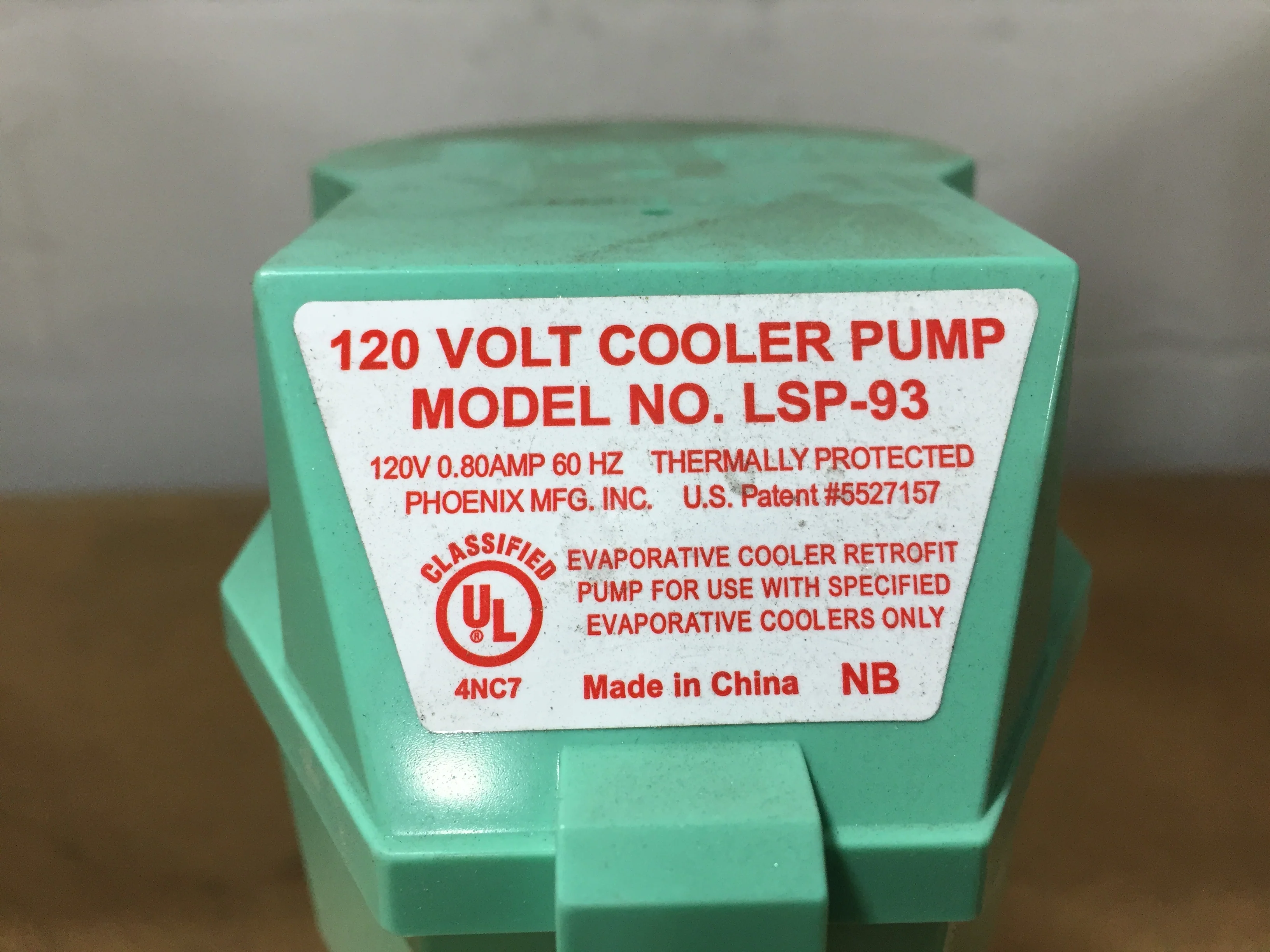 Low Sump Cooler Pump With Basket, Volts: 120, Cfm: 6800 - Image 3