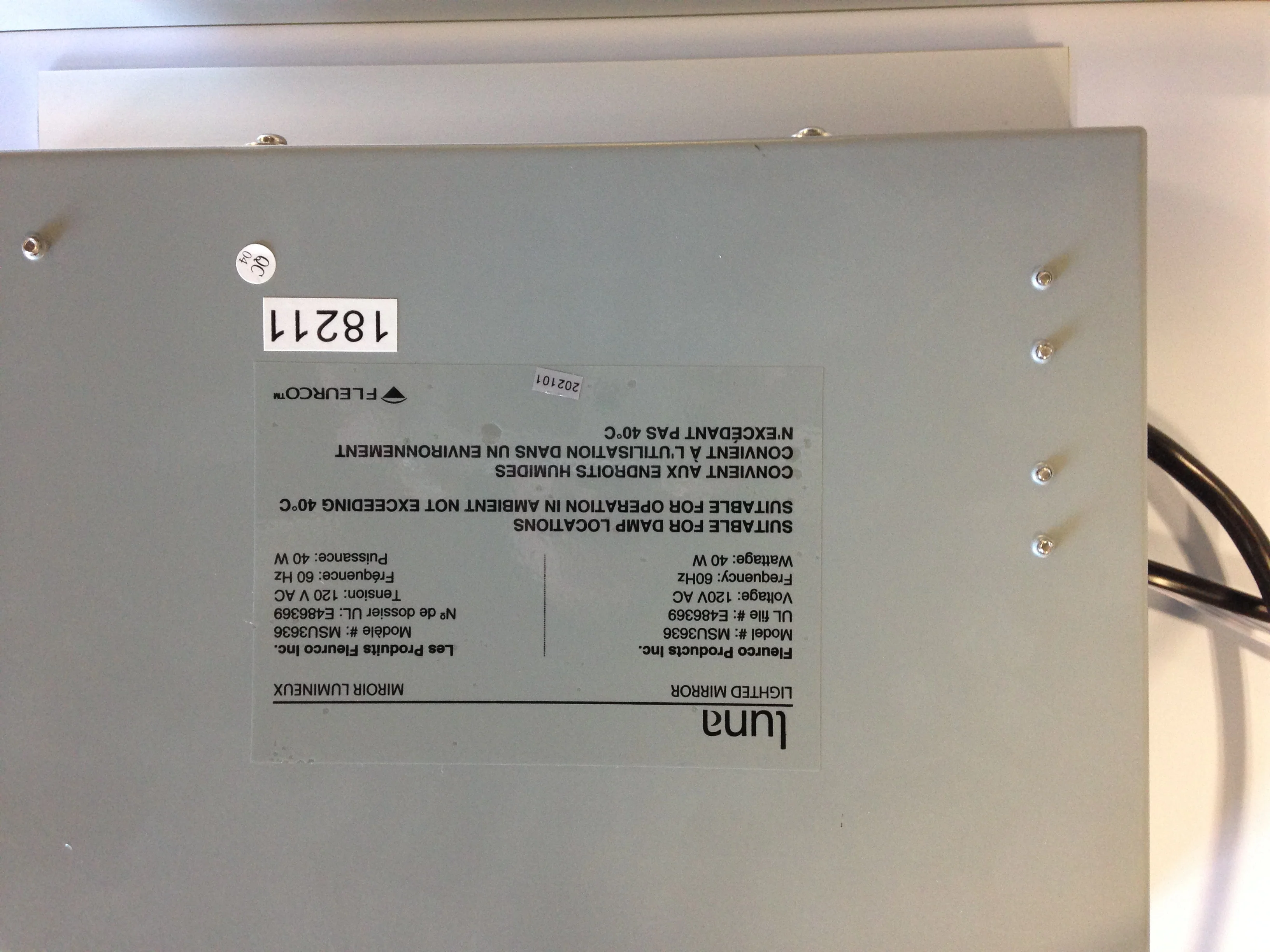 Sunrize Mirror w/Defogger, 36" X 36" - Image 5
