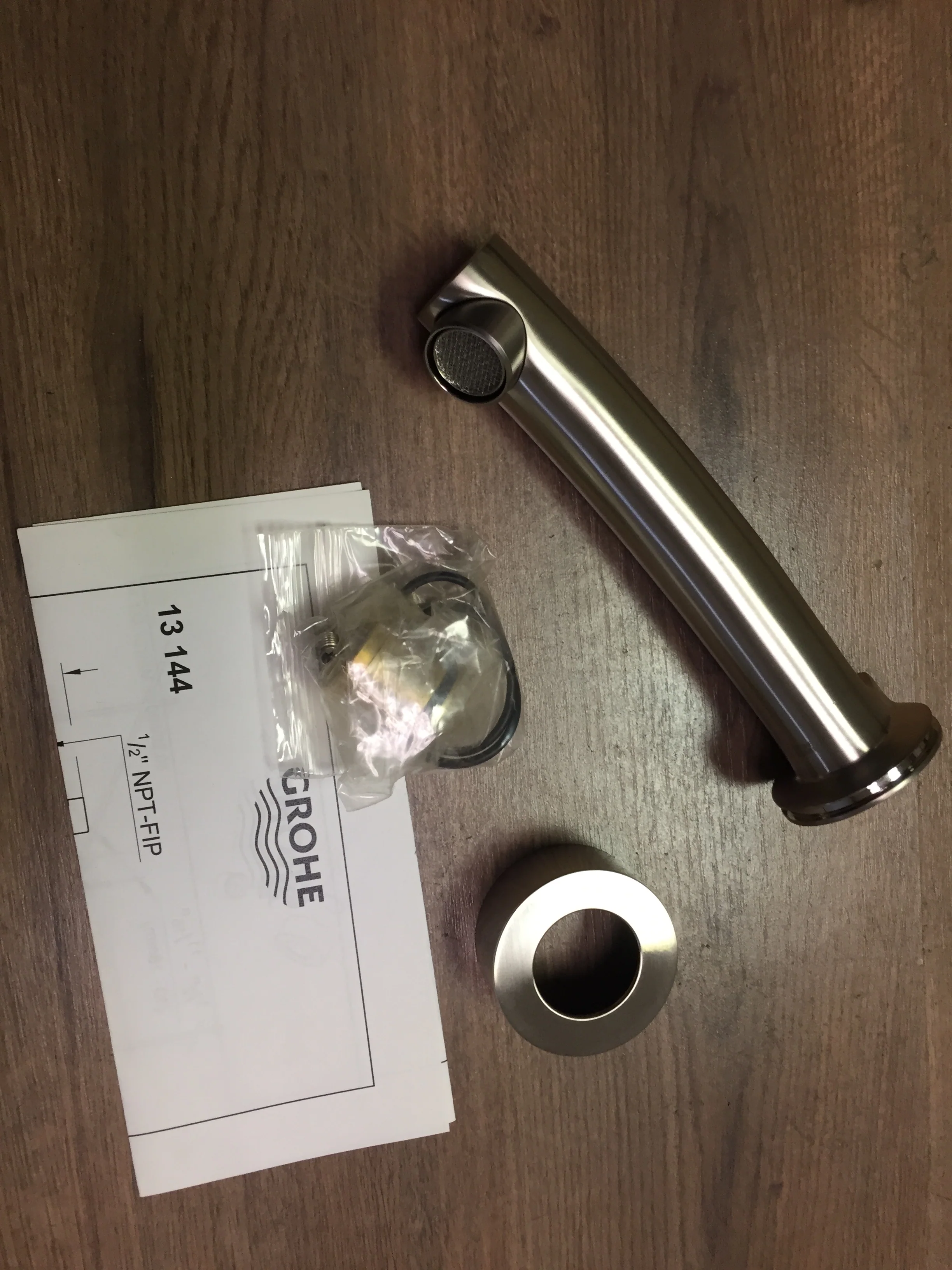 Tenso Wall Mounted Tub Spout, 6" Non Diverter, Brushed Nickel - Image 3